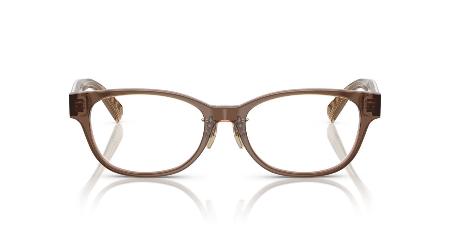 Eyeglasses Tiffany TF 2263D (8255) color marrone trasparente su rosa shape square lenses lente demo