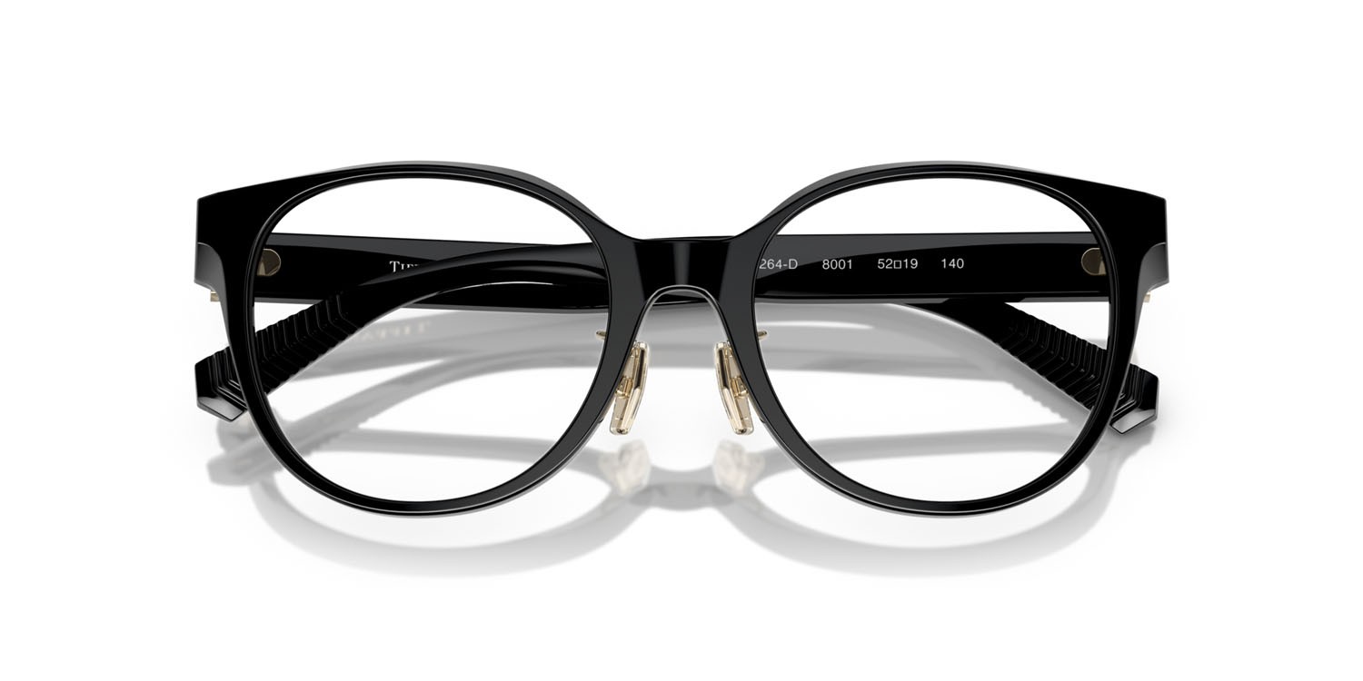 Eyeglasses Tiffany TF 2264D (8001) color nero shape round lenses lente demo