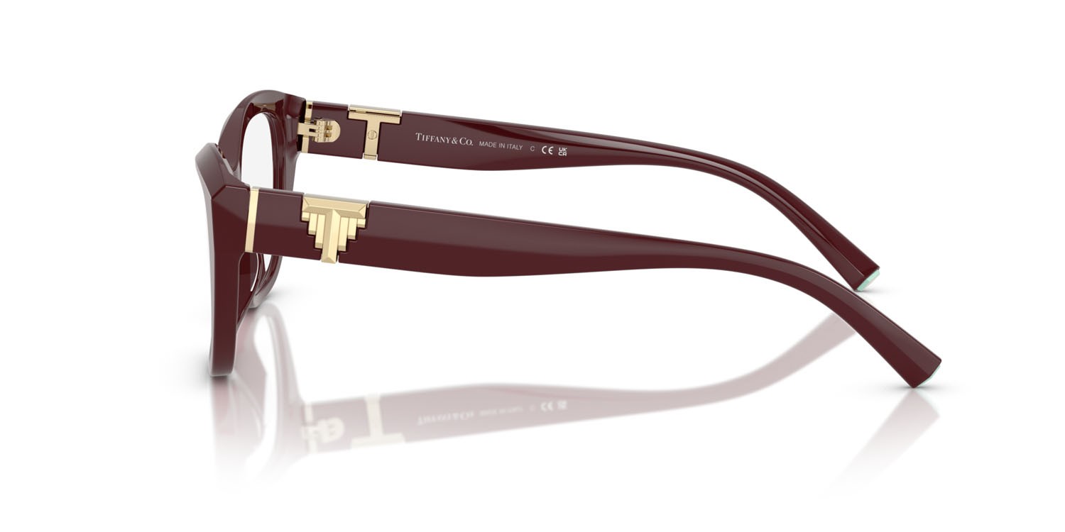 Eyeglasses Tiffany TF 2268U (8389) color vinaccia shape cat eye lenses lente demo