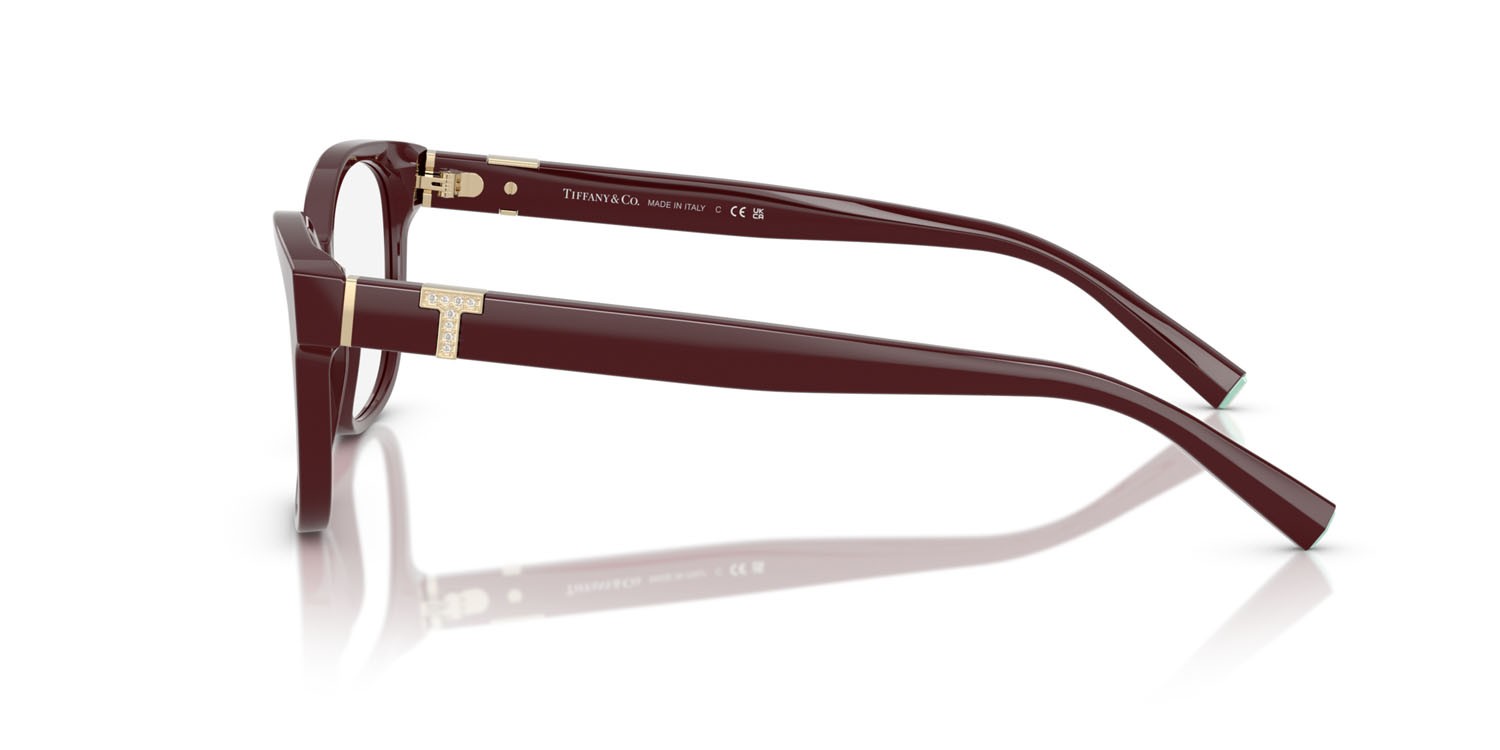 Occhiali da vista Tiffany TF 2270B (8389) colore vinaccia forma quadrato lenti lente demo