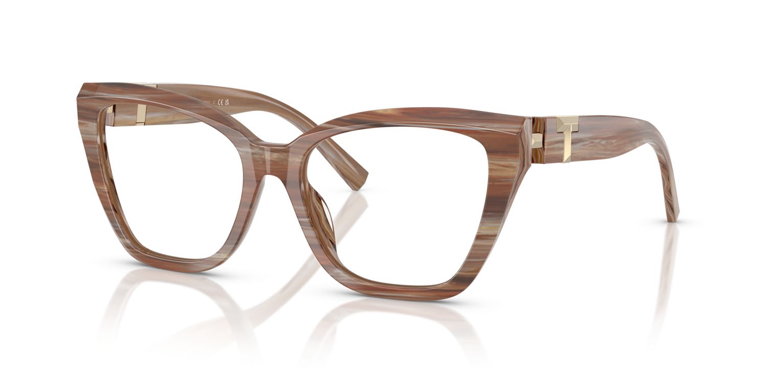 Eyeglasses Tiffany TF 2271 (8435) color topazio a righe shape cat eye lenses lente demo