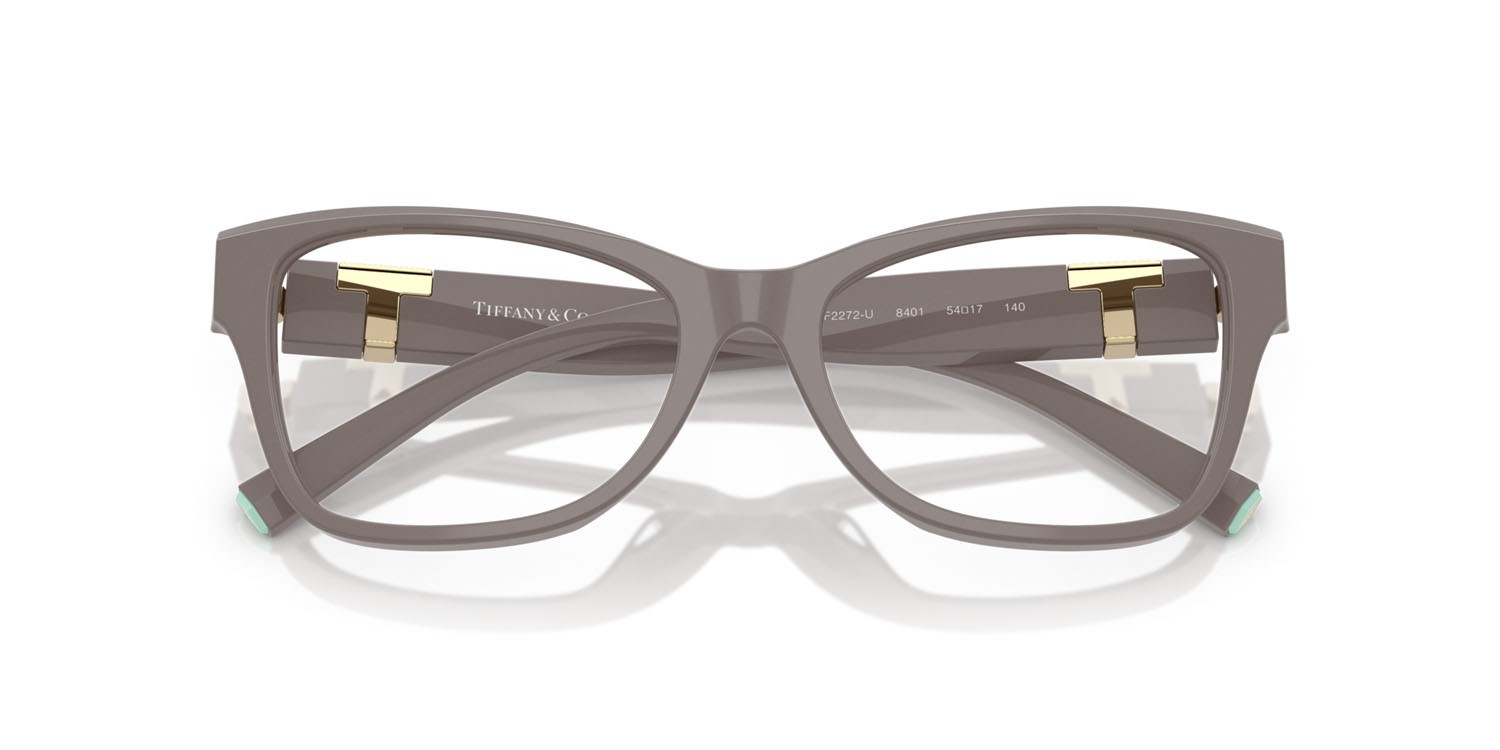 Eyeglasses Tiffany TF 2272U (8401) color chocolate truffle shape butterfly lenses lente demo