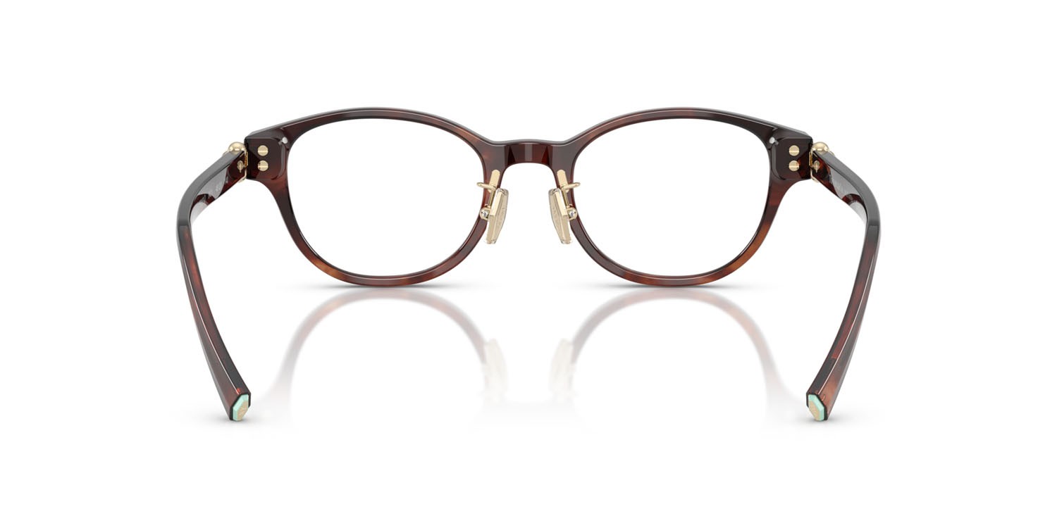 Eyeglasses Tiffany TF 2273D (8421) color havana marrone effetto maculato shape round lenses lente demo