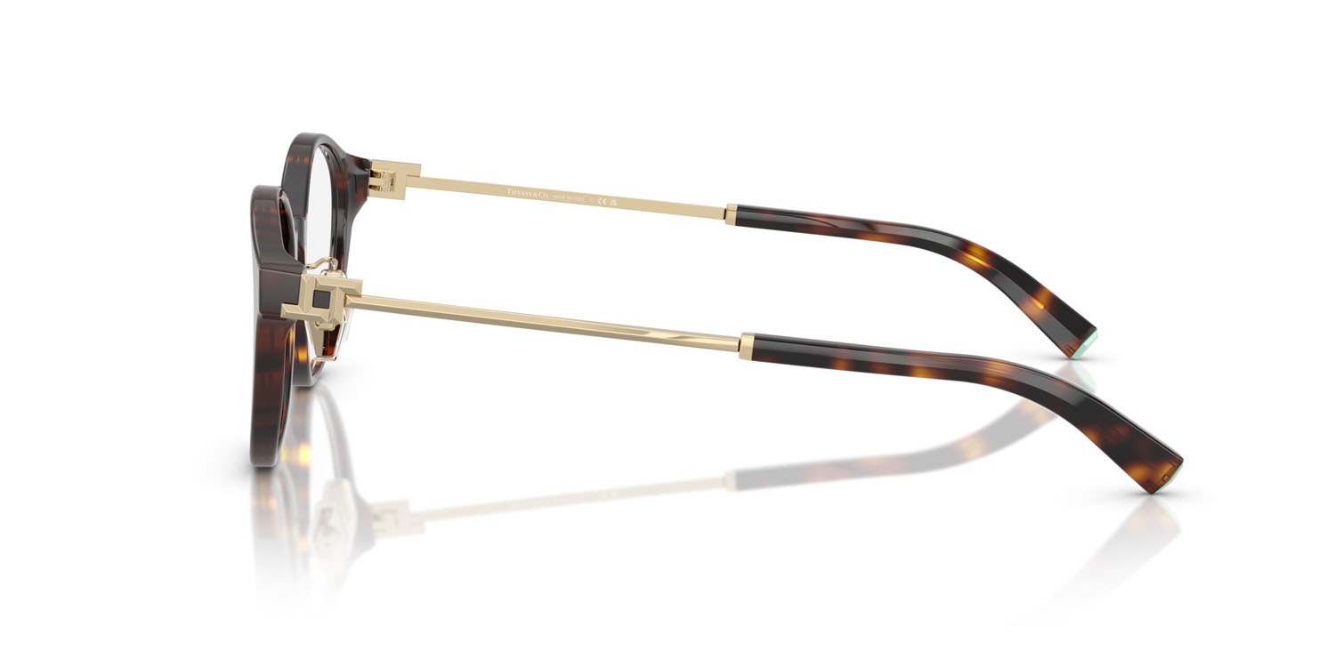 Eyeglasses Tiffany TF 2275D (8015) color havana shape round lenses lente demo
