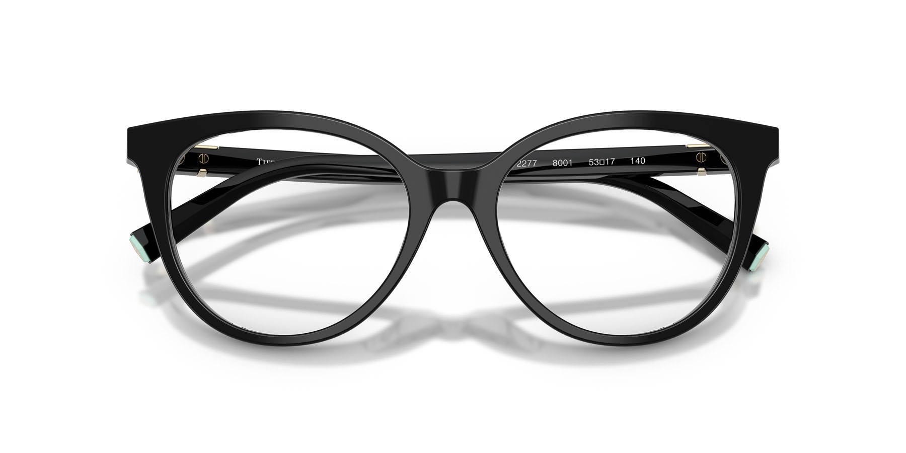 Occhiali da vista Tiffany TF 2277 (8001) colore nero forma cat eye lenti lente demo