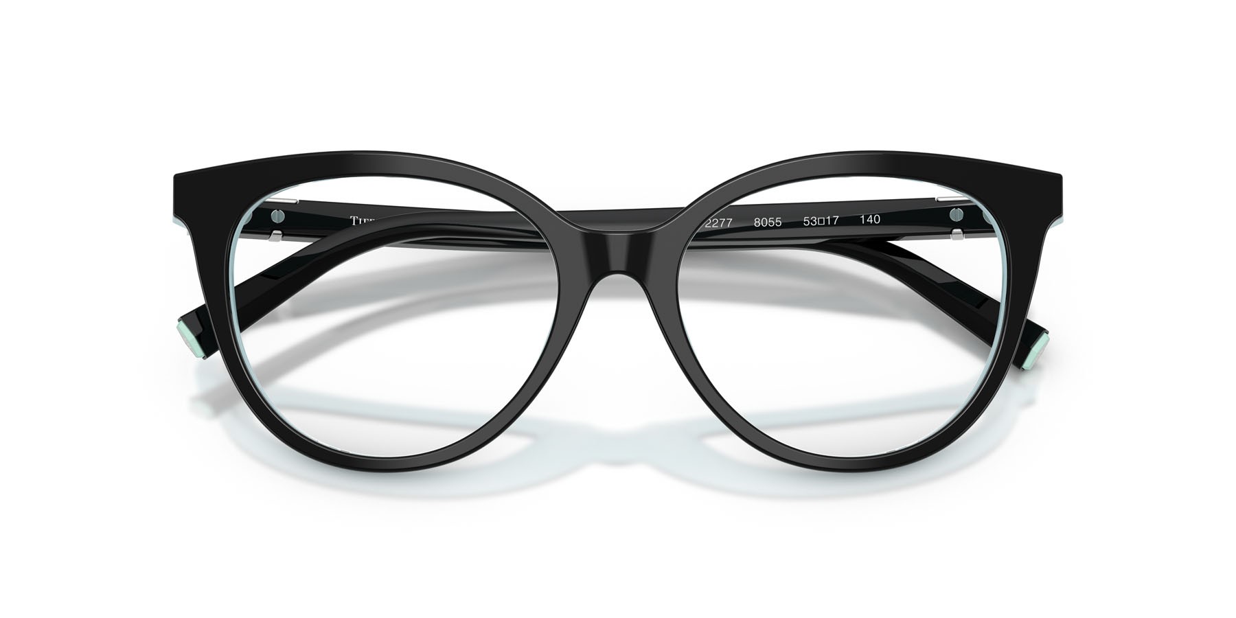 Eyeglasses Tiffany TF 2277 (8055) color nero su blu tiffany shape cat eye lenses lente demo