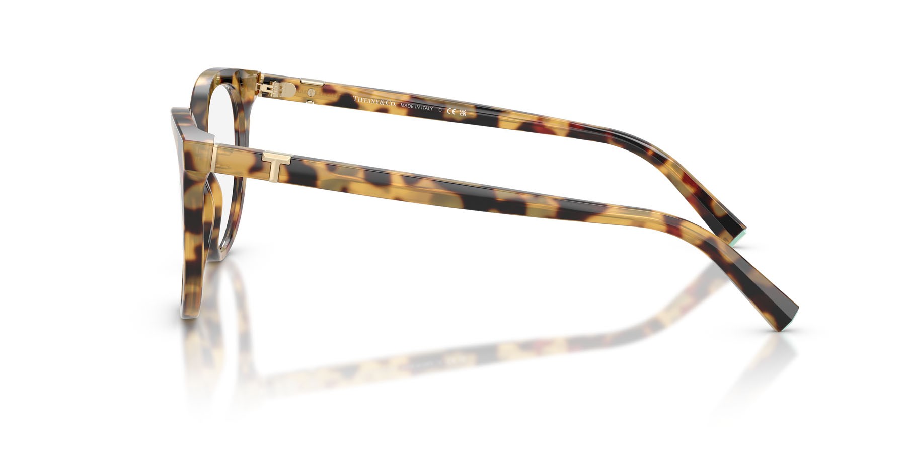 Eyeglasses Tiffany TF 2277 (8064) color havana dorato shape cat eye lenses lente demo