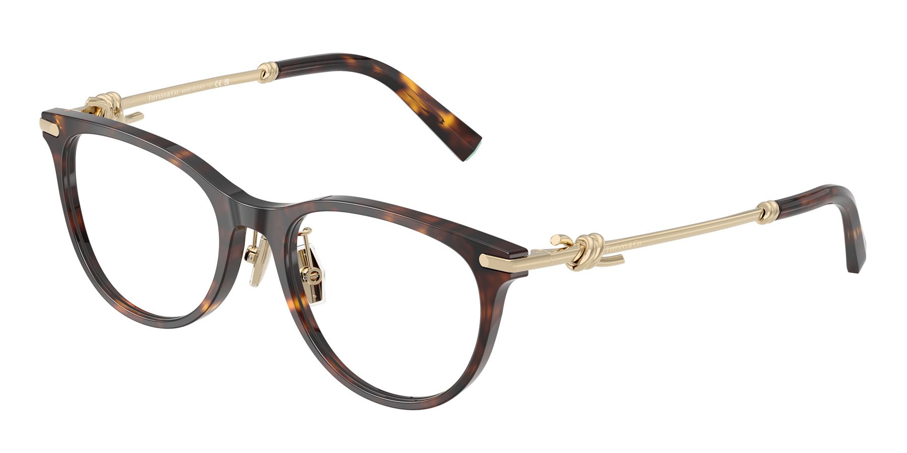 Eyeglasses Tiffany TF 2279D (8015) color havana shape round lenses lente demo