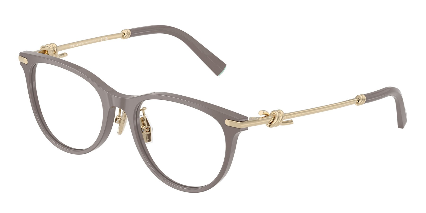 Eyeglasses Tiffany TF 2279D (8401) color chocolate truffle shape round lenses lente demo