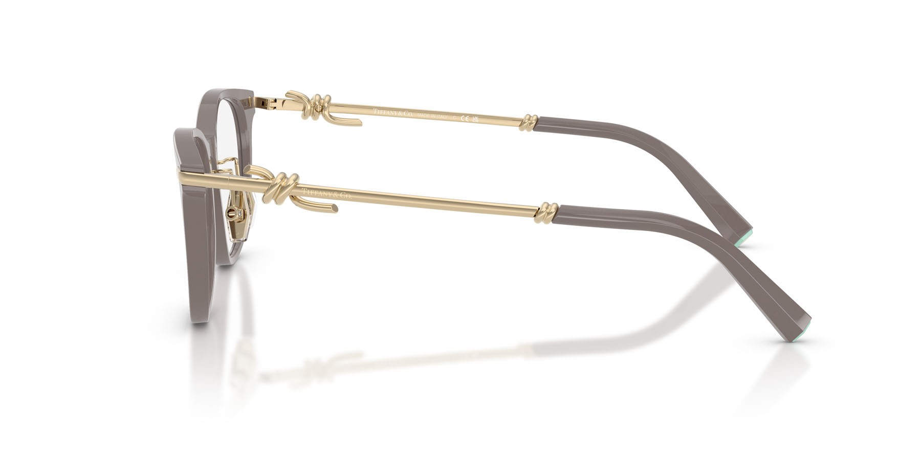 Eyeglasses Tiffany TF 2279D (8401) color chocolate truffle shape round lenses lente demo