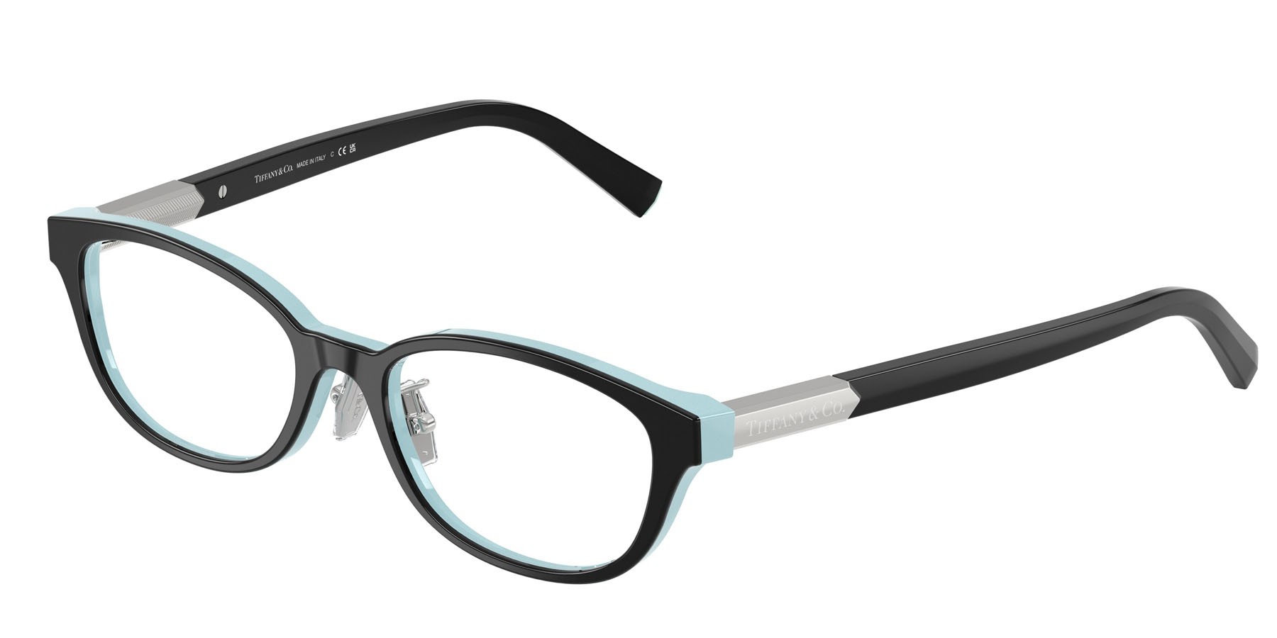 Eyeglasses Tiffany TF 2280D (8055) color nero su blu tiffany shape square lenses lente demo