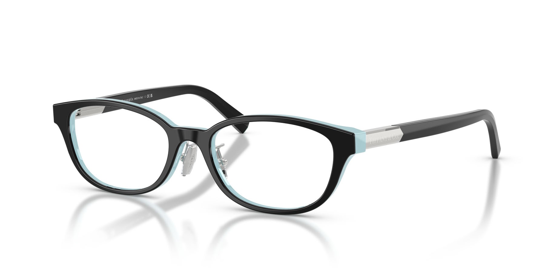 Eyeglasses Tiffany TF 2280D (8055) color nero su blu tiffany shape square lenses lente demo