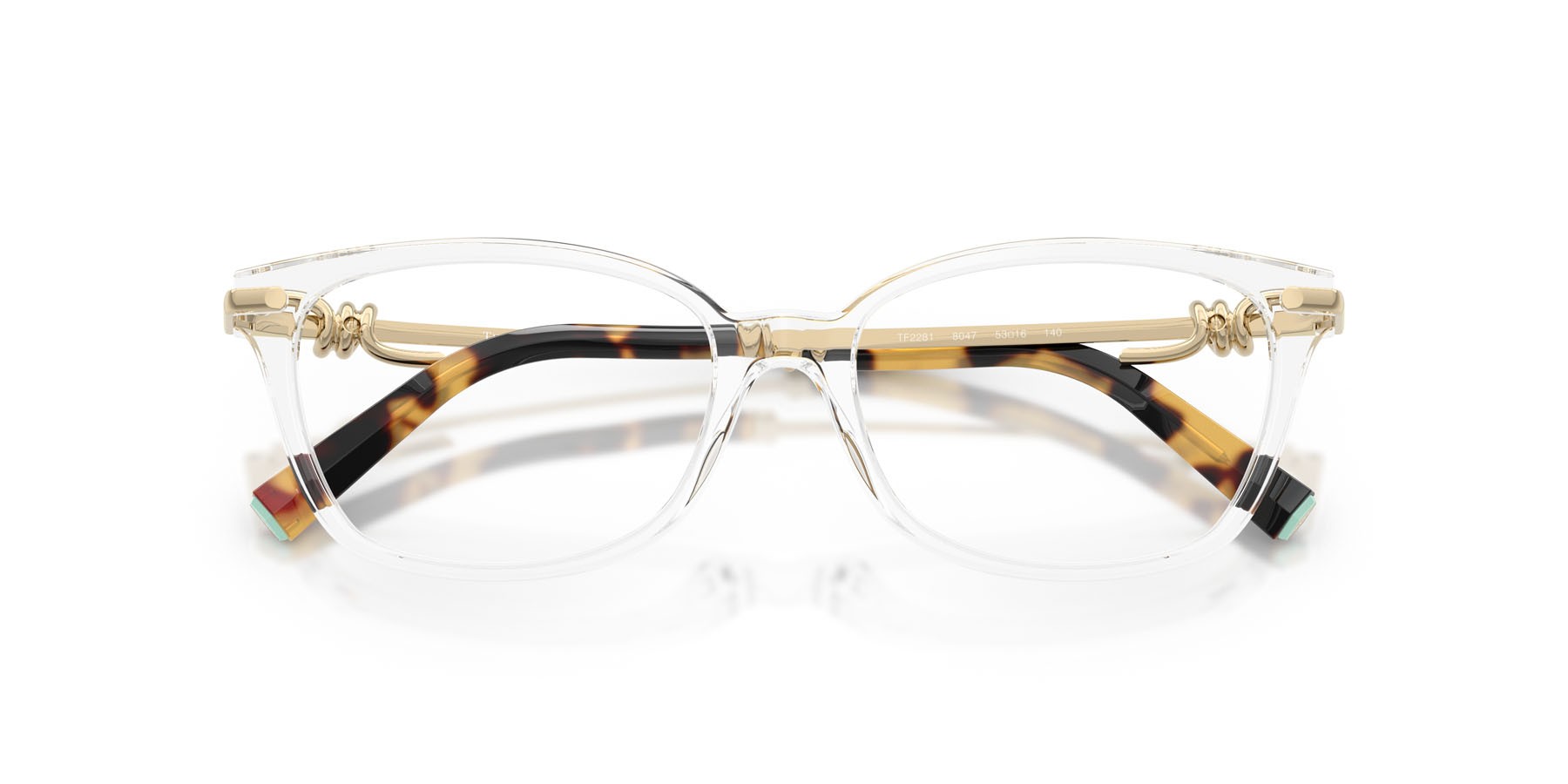 Occhiali da vista Tiffany TF 2281 (8047) colore trasparente forma quadrato lenti lente demo
