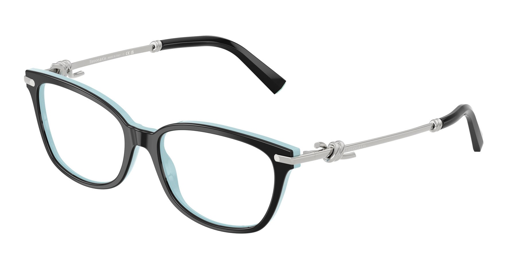 Eyeglasses Tiffany TF 2281 (8055) color nero su blu tiffany shape square lenses lente demo