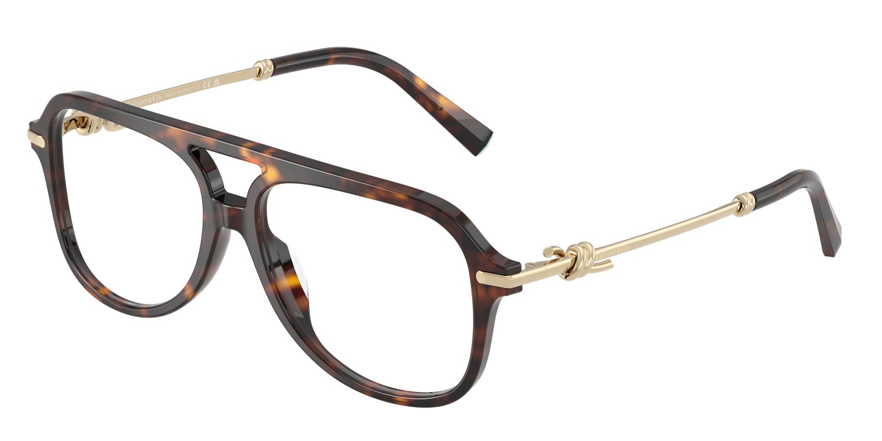 Eyeglasses Tiffany TF 2283 (8015) color havana shape aviator lenses lente demo