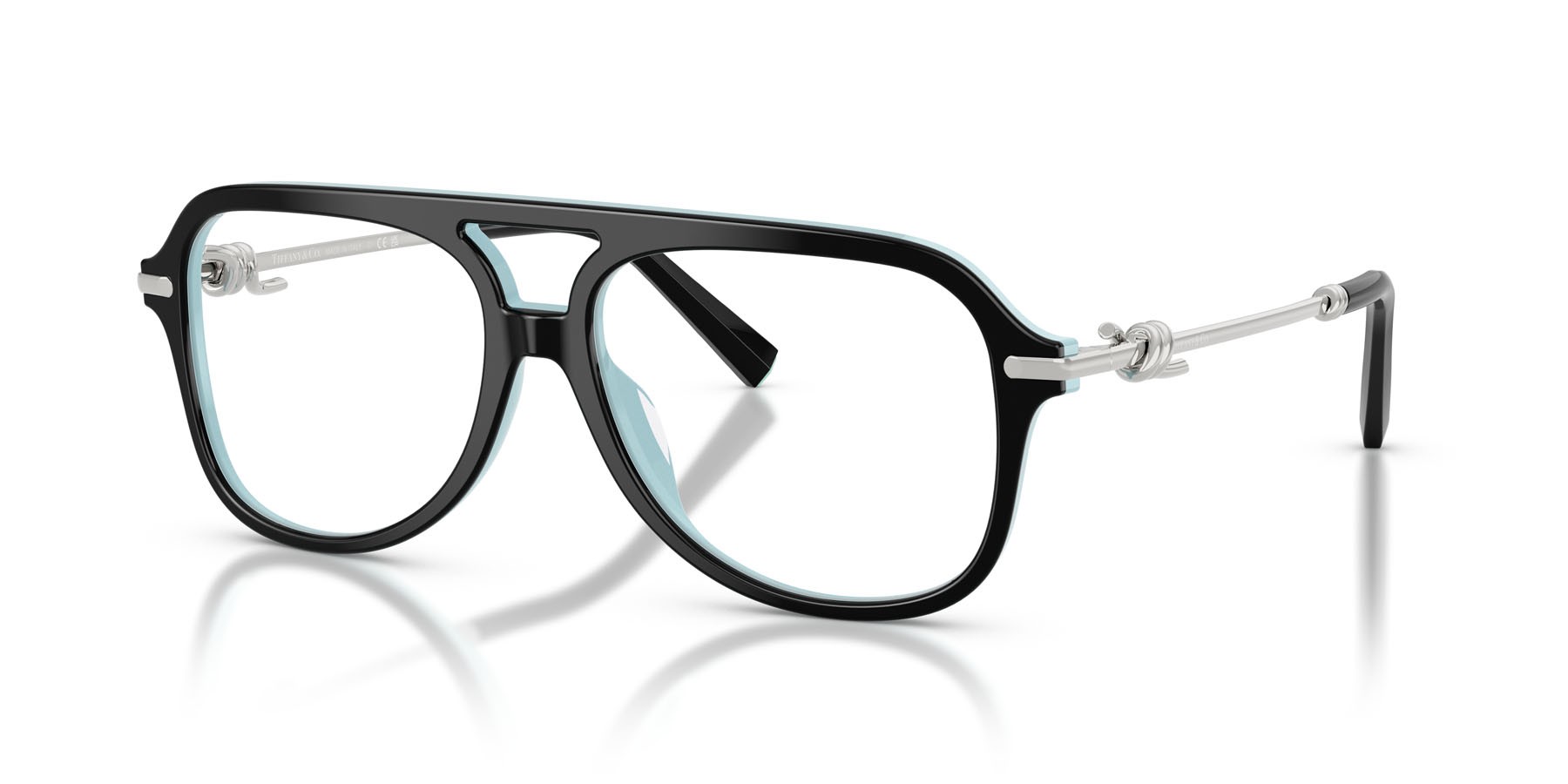 Eyeglasses Tiffany TF 2283 (8055) color nero su blu tiffany shape aviator lenses lente demo
