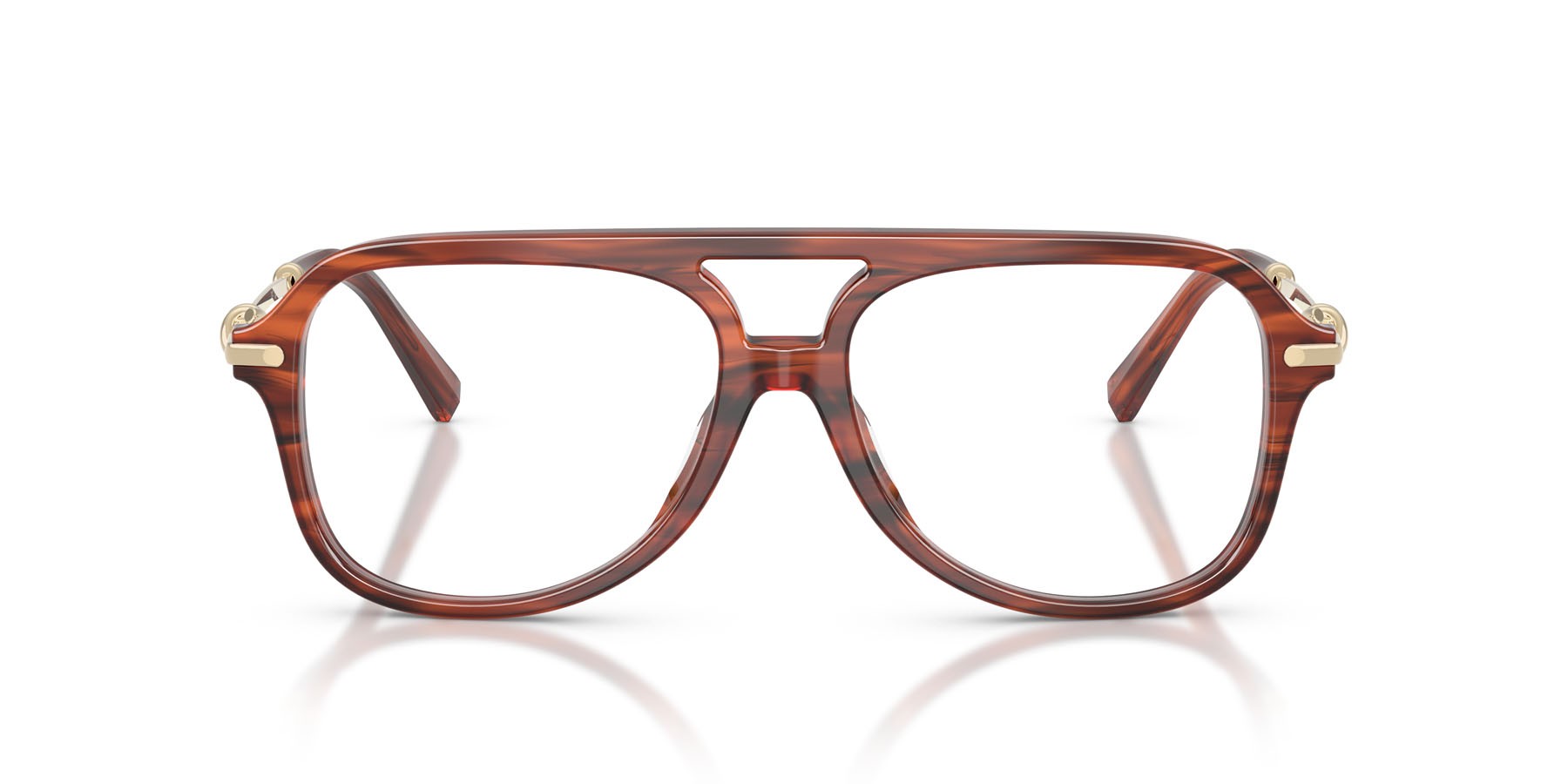 Occhiali da vista Tiffany TF 2283 (8440) colore rubino havana a righe forma aviator lenti lente demo