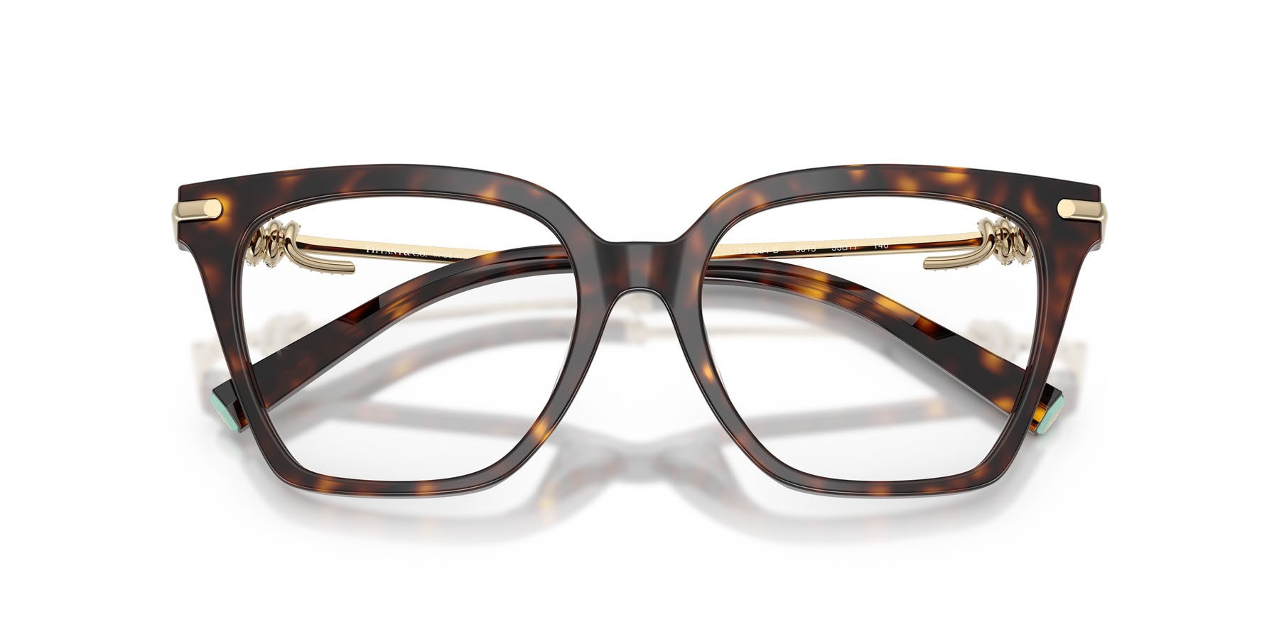 Eyeglasses Tiffany TF 2284B (8015) color havana shape square lenses lente demo