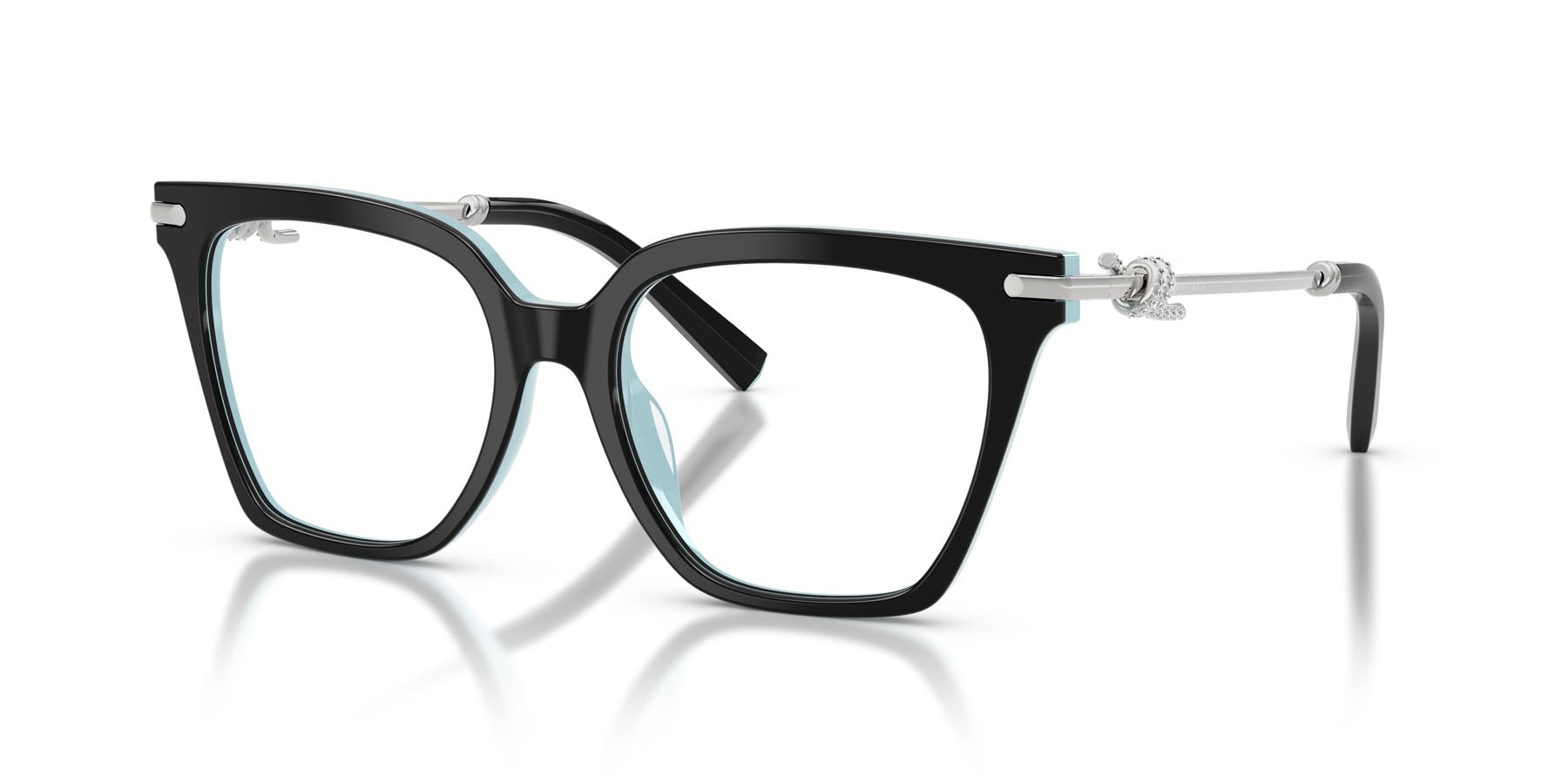 Eyeglasses Tiffany TF 2284B (8055) color nero su blu tiffany shape square lenses lente demo