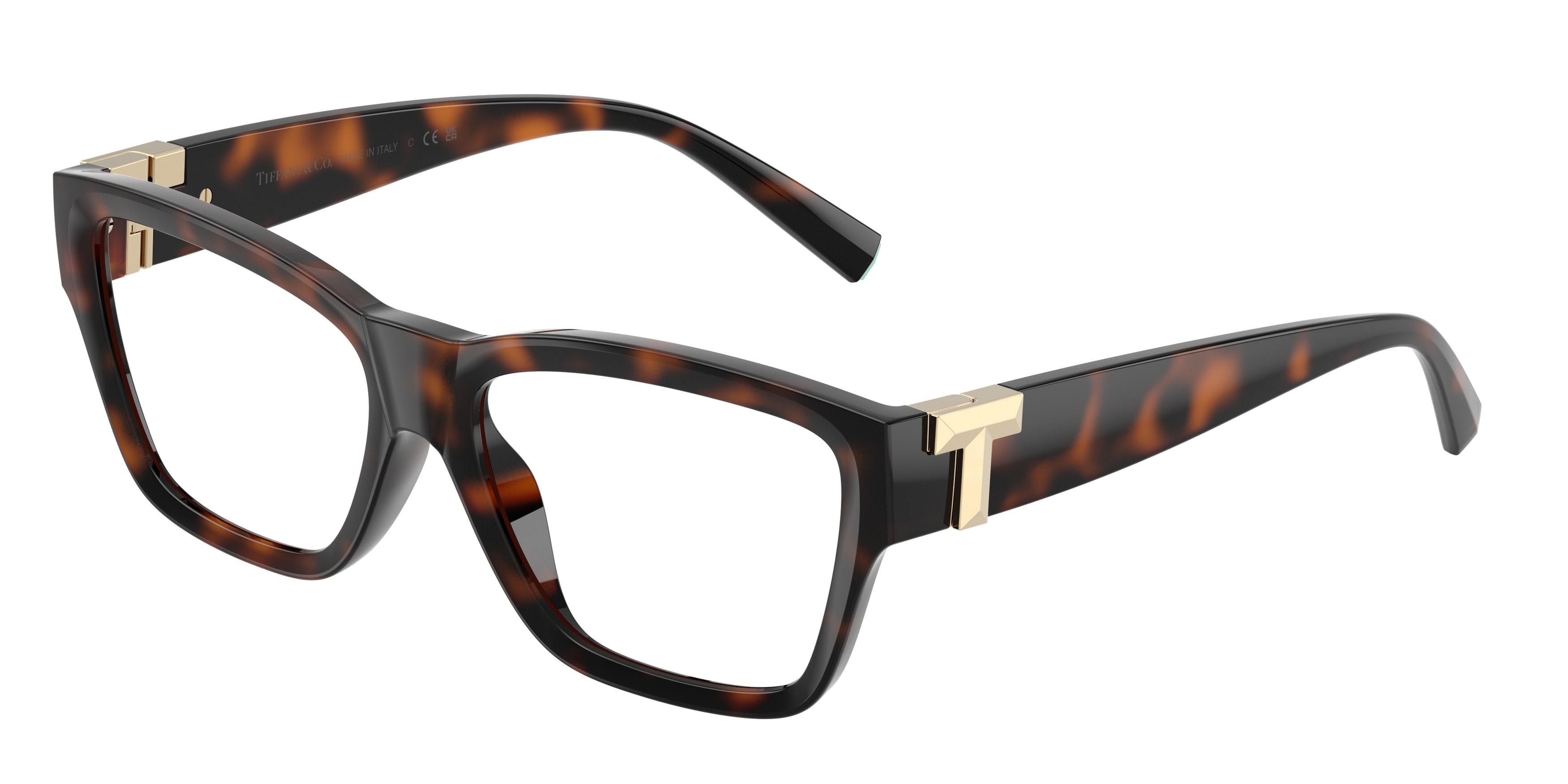 Eyeglasses Tiffany TF 2285U (8015) color havana shape rectangle lenses lente demo