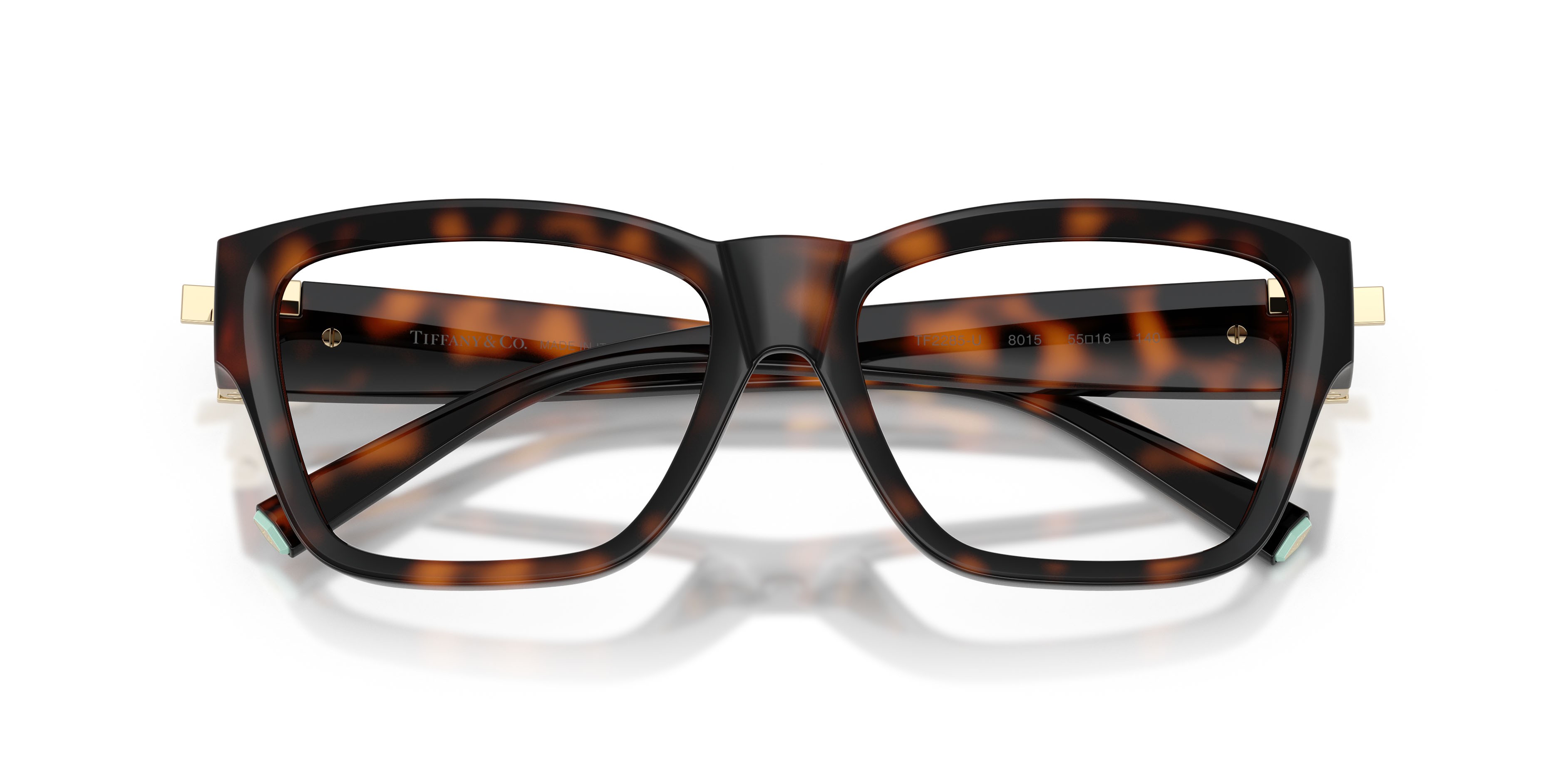 Eyeglasses Tiffany TF 2285U (8015) color havana shape rectangle lenses lente demo