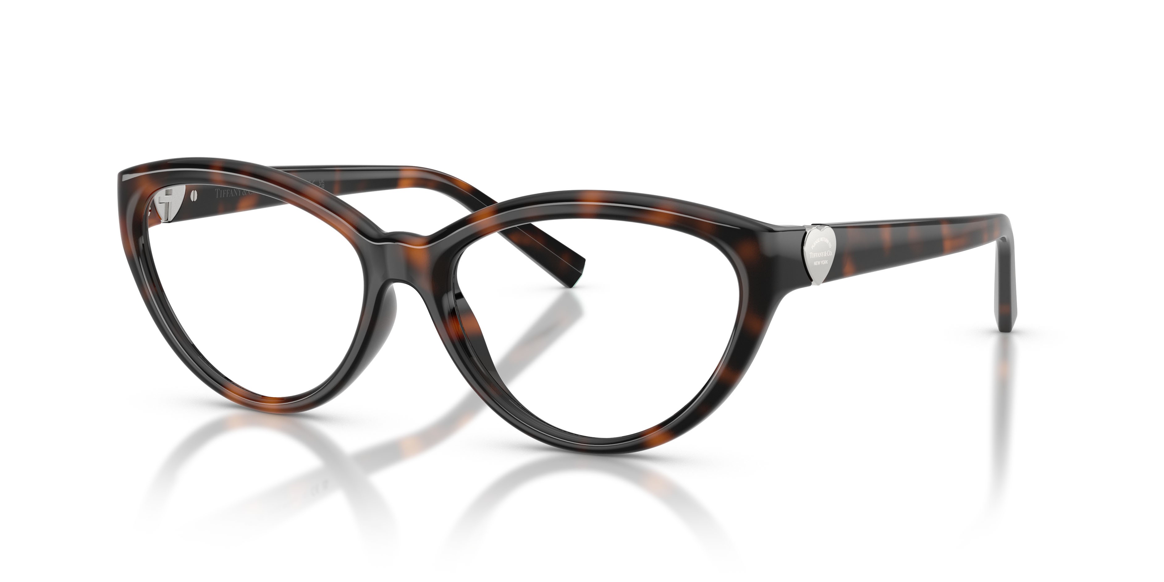 Eyeglasses Tiffany TF 2287U (8015) color havana shape cat eye lenses lente demo