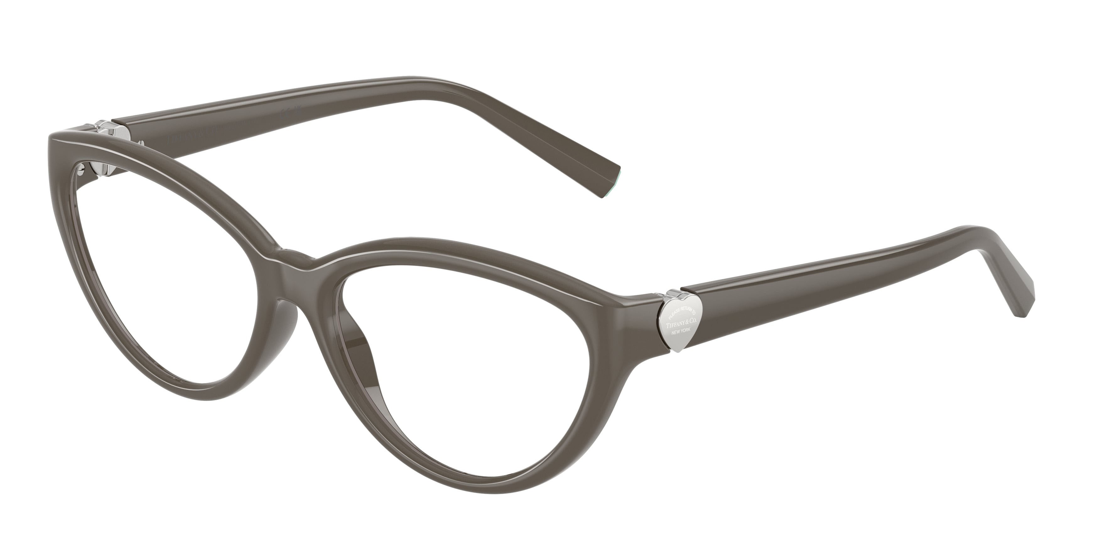 Eyeglasses Tiffany TF 2287U (8401) color chocolate truffle shape cat eye lenses lente demo