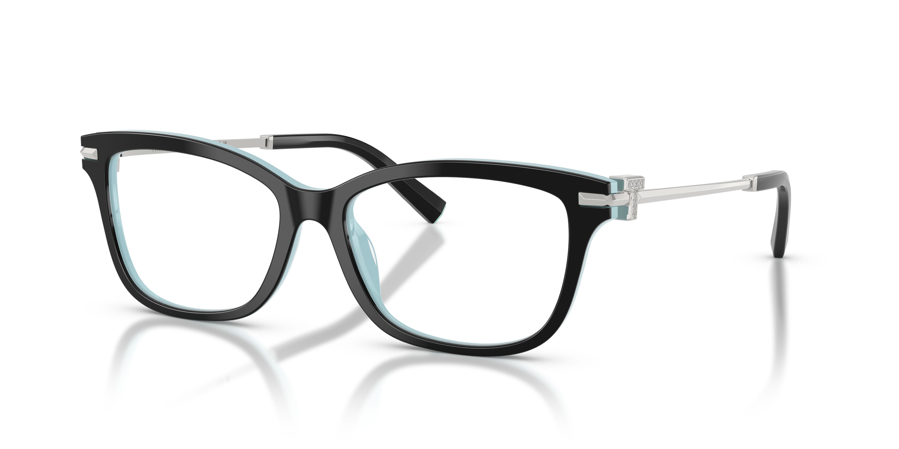 Occhiali da vista Tiffany TF 2288B (8055) colore nero su blu tiffany forma quadrato lenti lente demo