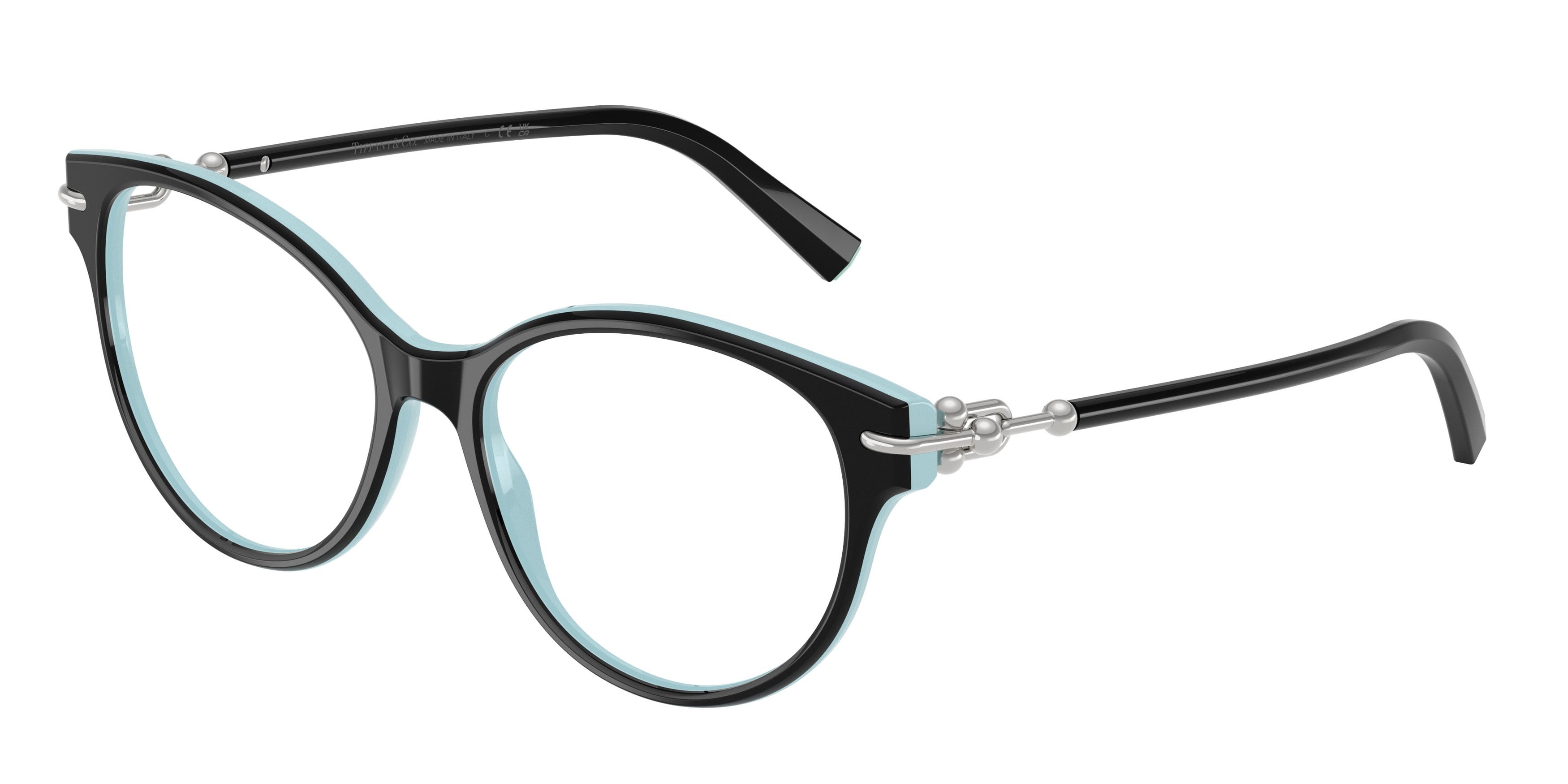 Eyeglasses Tiffany TF 2289 (8055) color nero su blu tiffany shape cat eye lenses lente demo