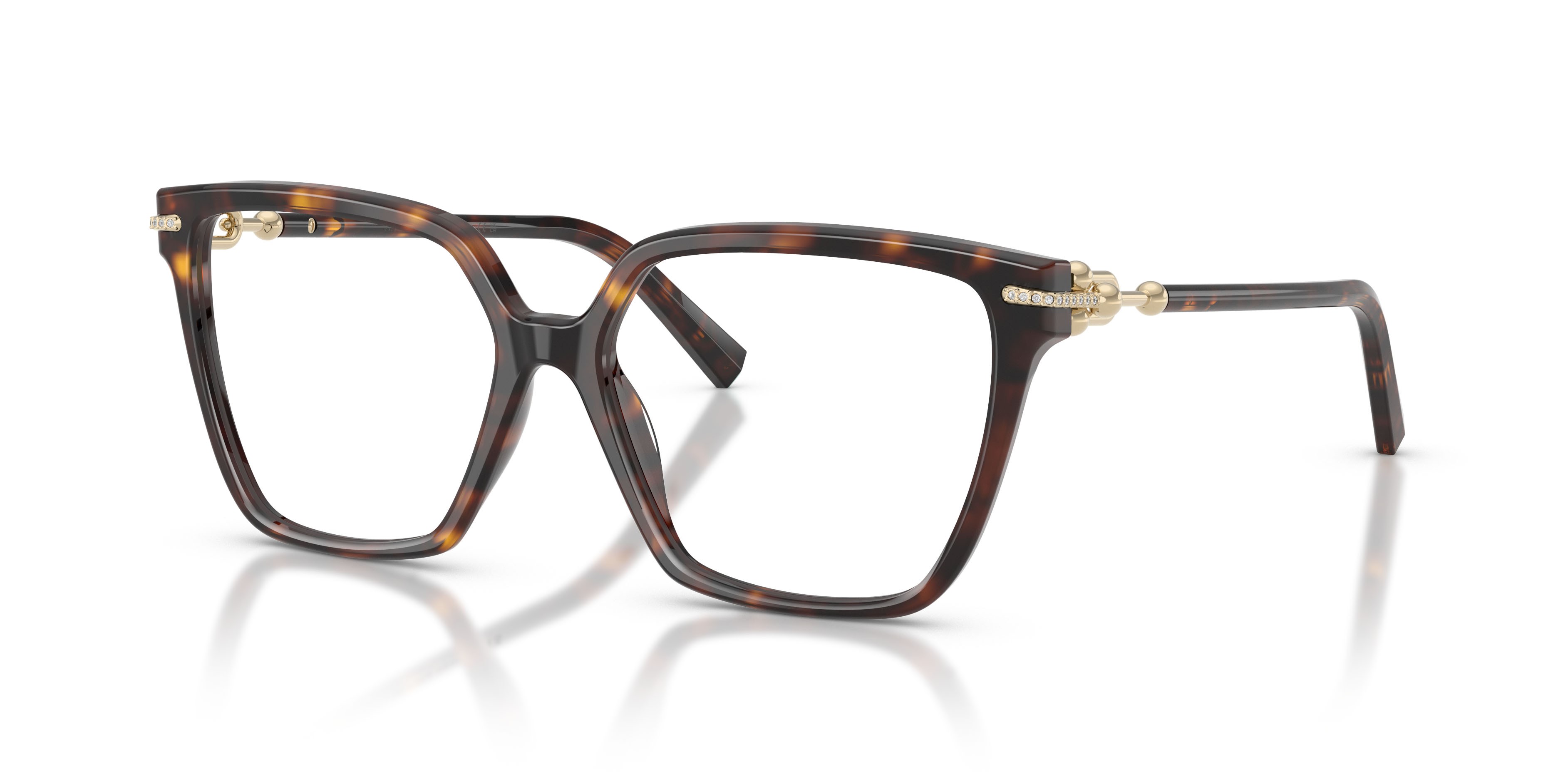 Eyeglasses Tiffany TF 2290BU (8015) color havana shape square lenses lente demo