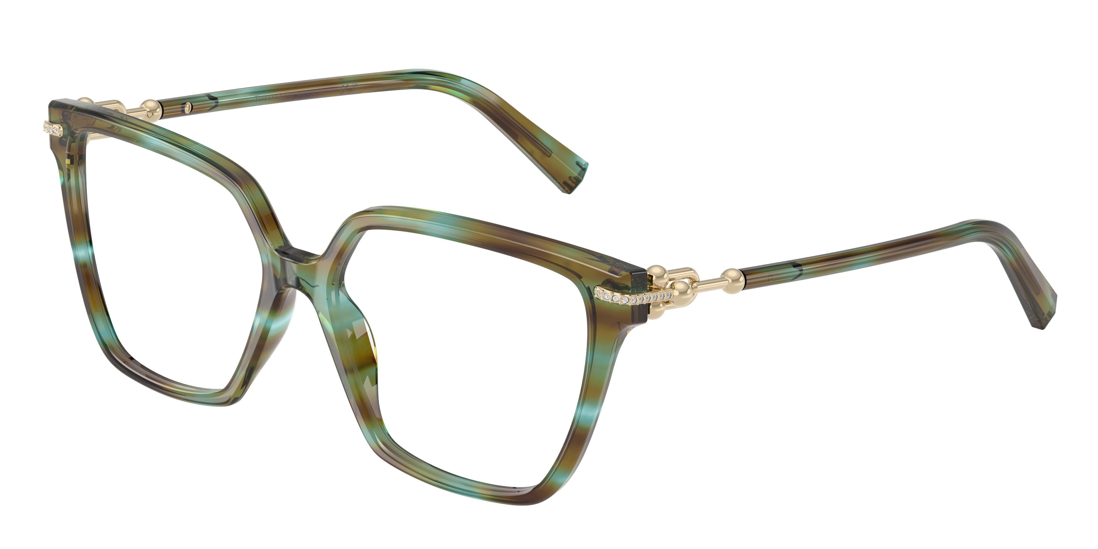 Eyeglasses Tiffany TF 2290BU (8124) color ocean turquoise shape square lenses lente demo