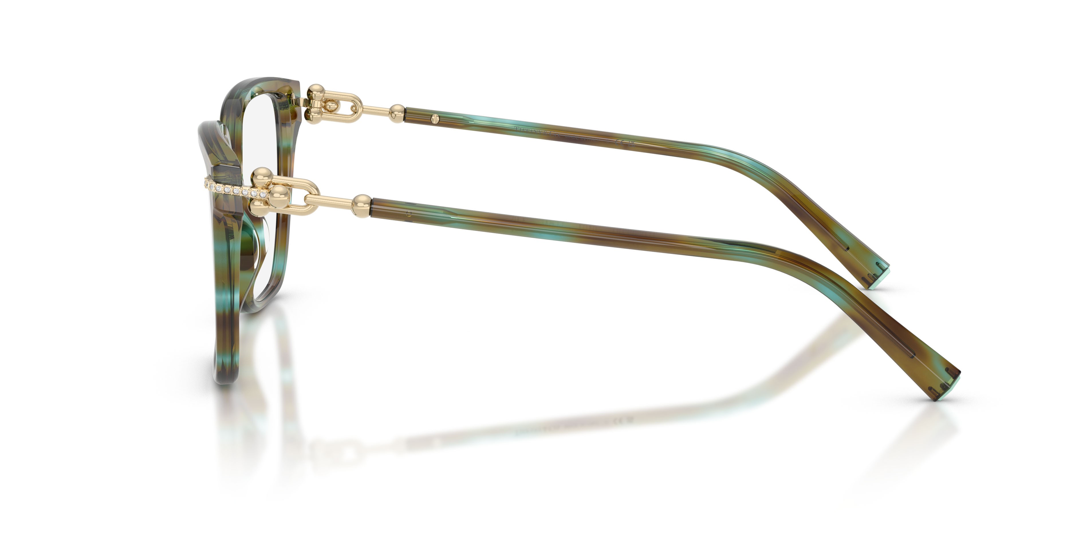 Eyeglasses Tiffany TF 2290BU (8124) color ocean turquoise shape square lenses lente demo
