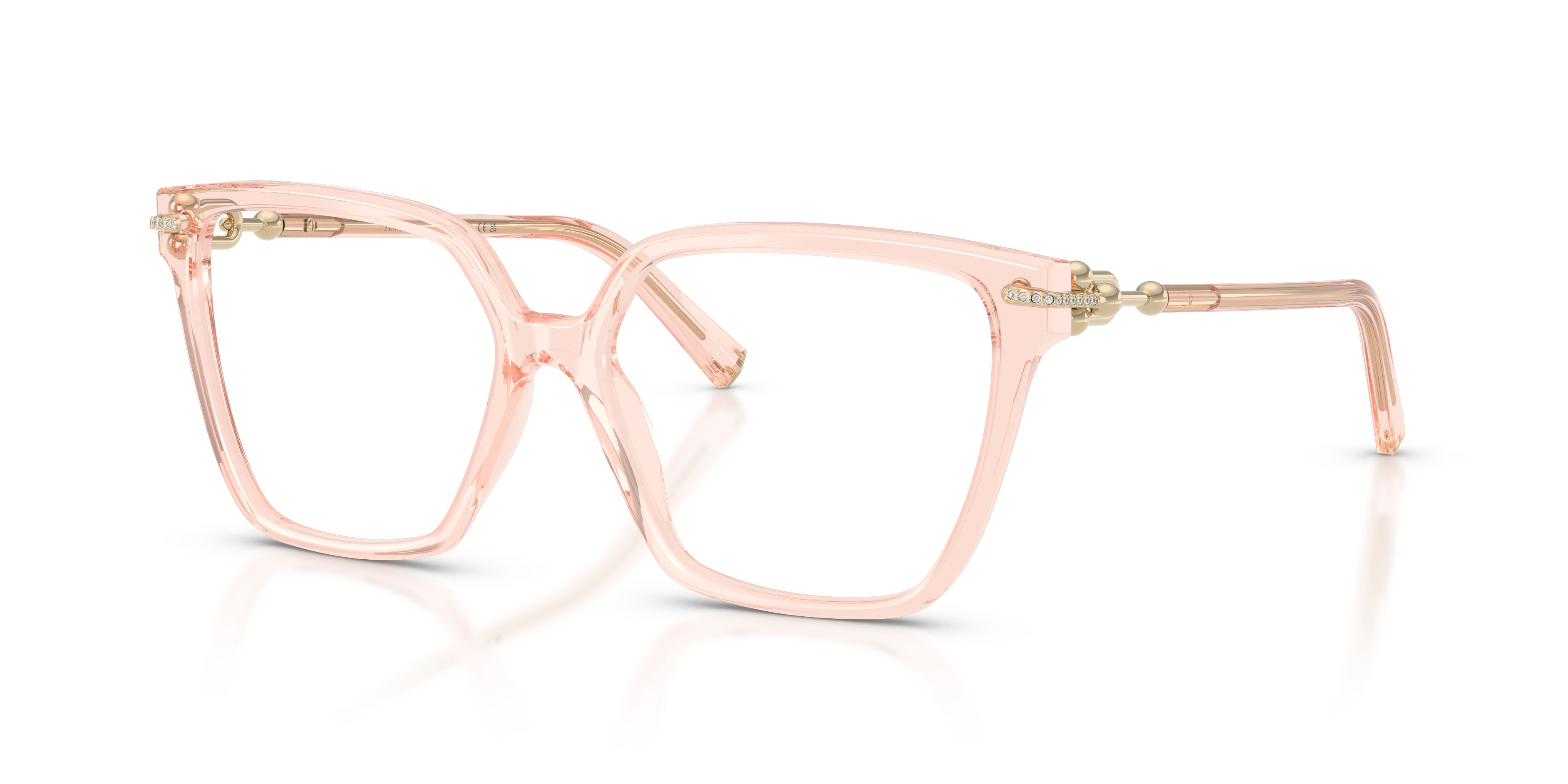 Eyeglasses Tiffany TF 2290BU (8278) color nude crystal shape square lenses lente demo