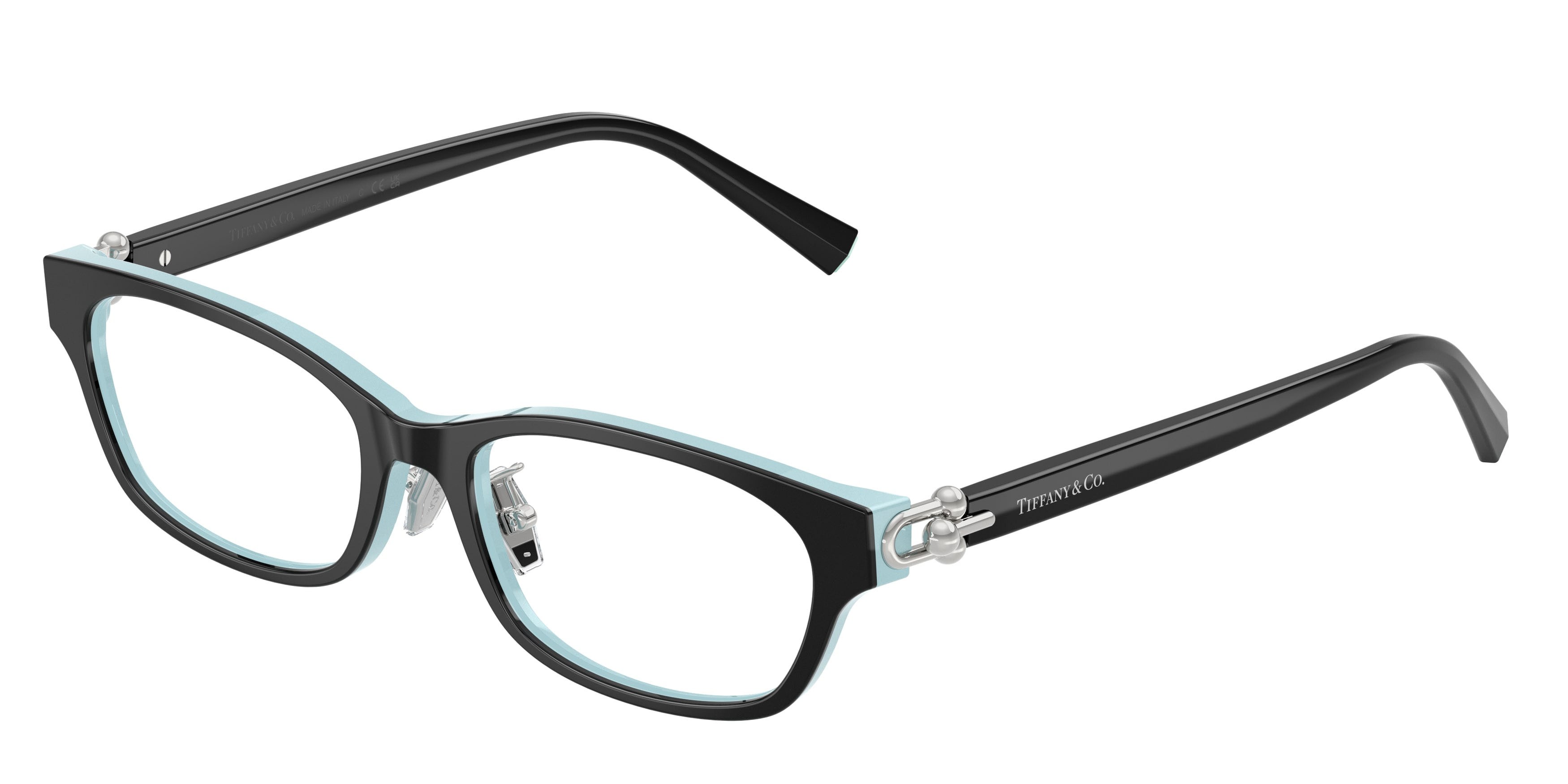 Eyeglasses Tiffany TF 2291D (8055) color nero su blu tiffany shape square lenses lente demo