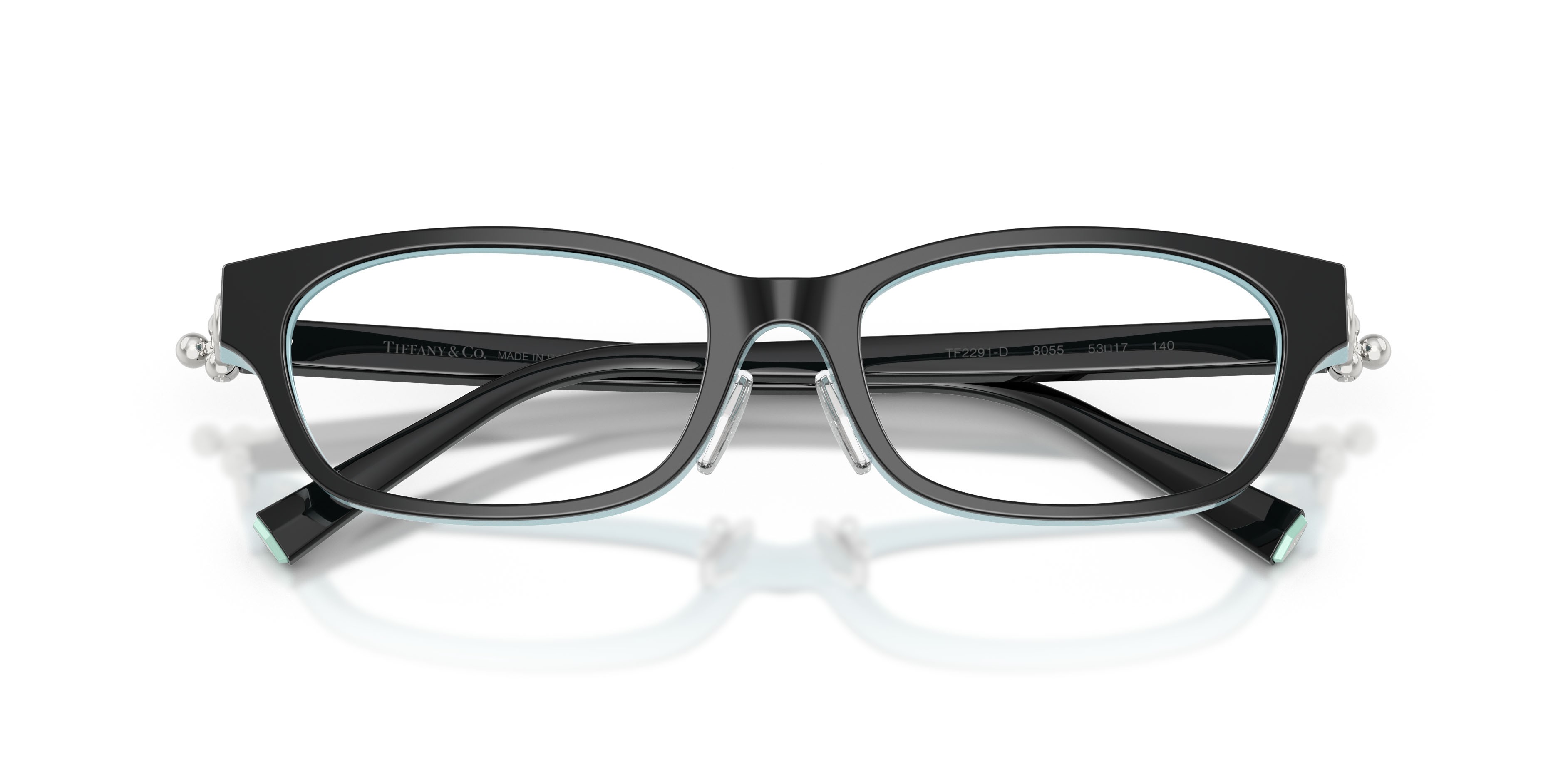 Eyeglasses Tiffany TF 2291D (8055) color nero su blu tiffany shape square lenses lente demo