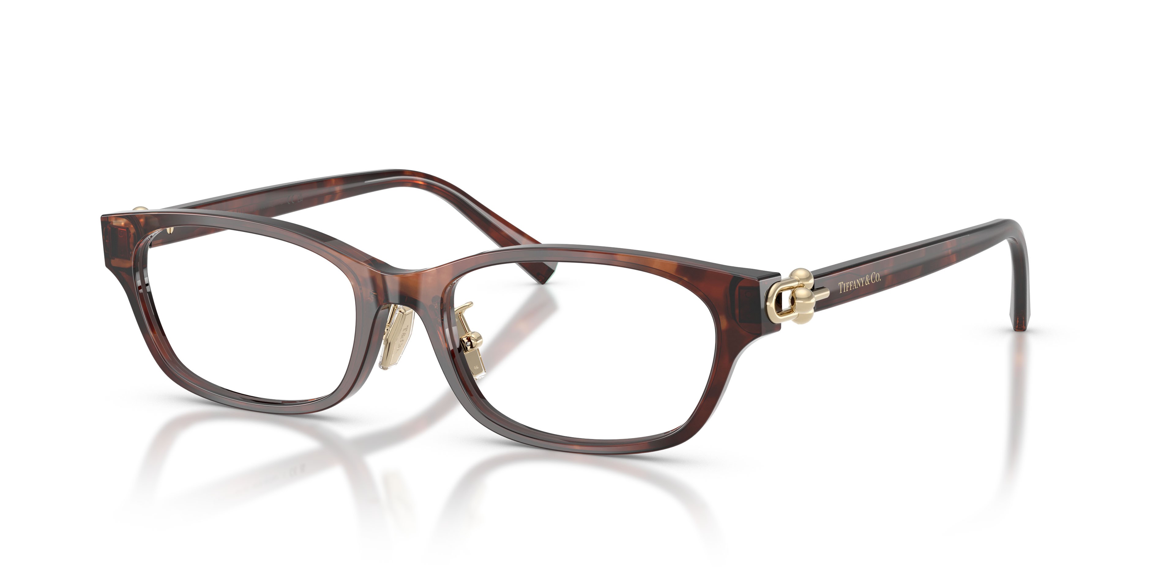 Occhiali da vista Tiffany TF 2291D (8421) colore havana marrone effetto maculato forma quadrato lenti lente demo