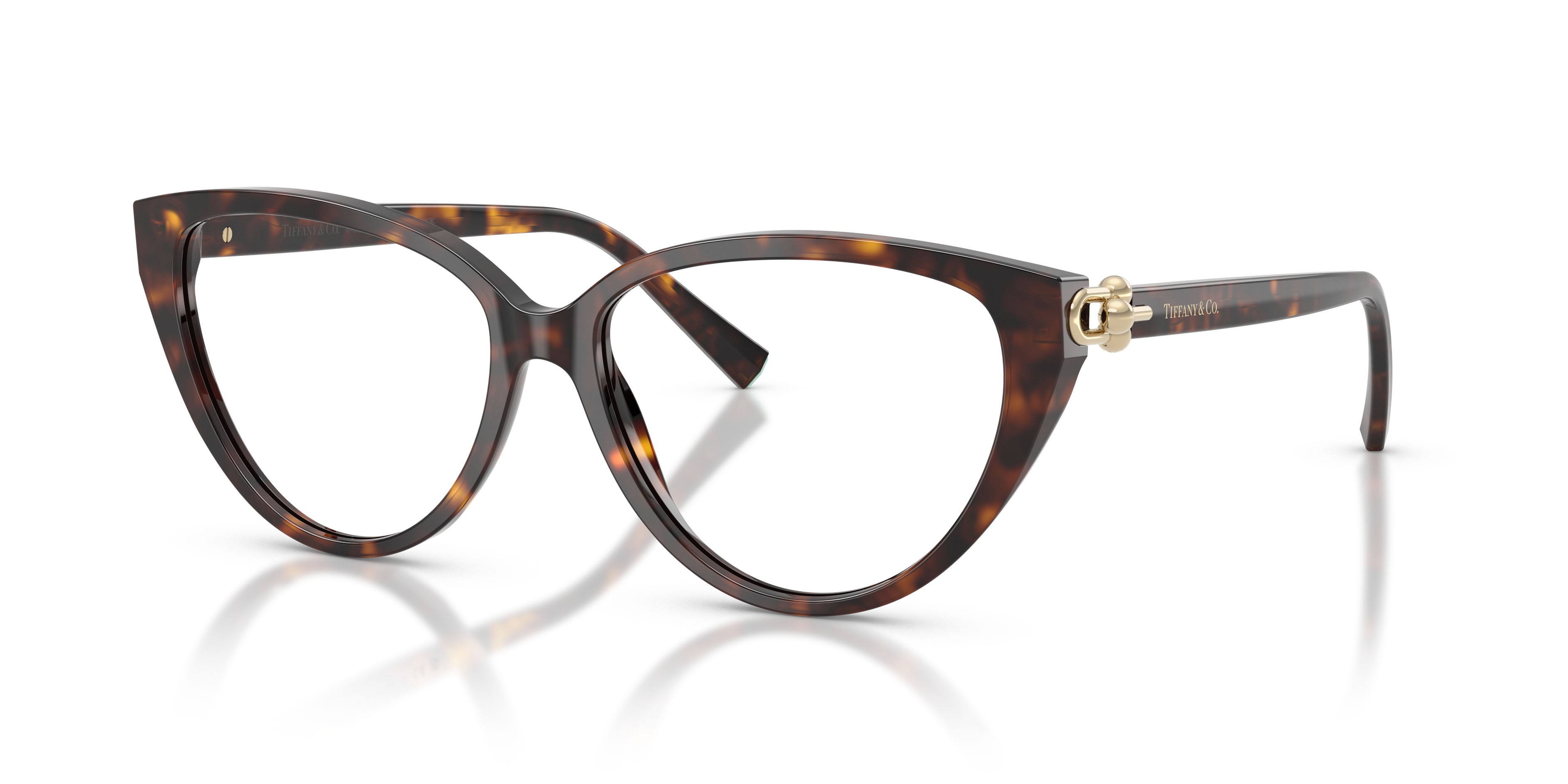 Eyeglasses Tiffany TF 2292 (8015) color havana shape cat eye lenses lente demo