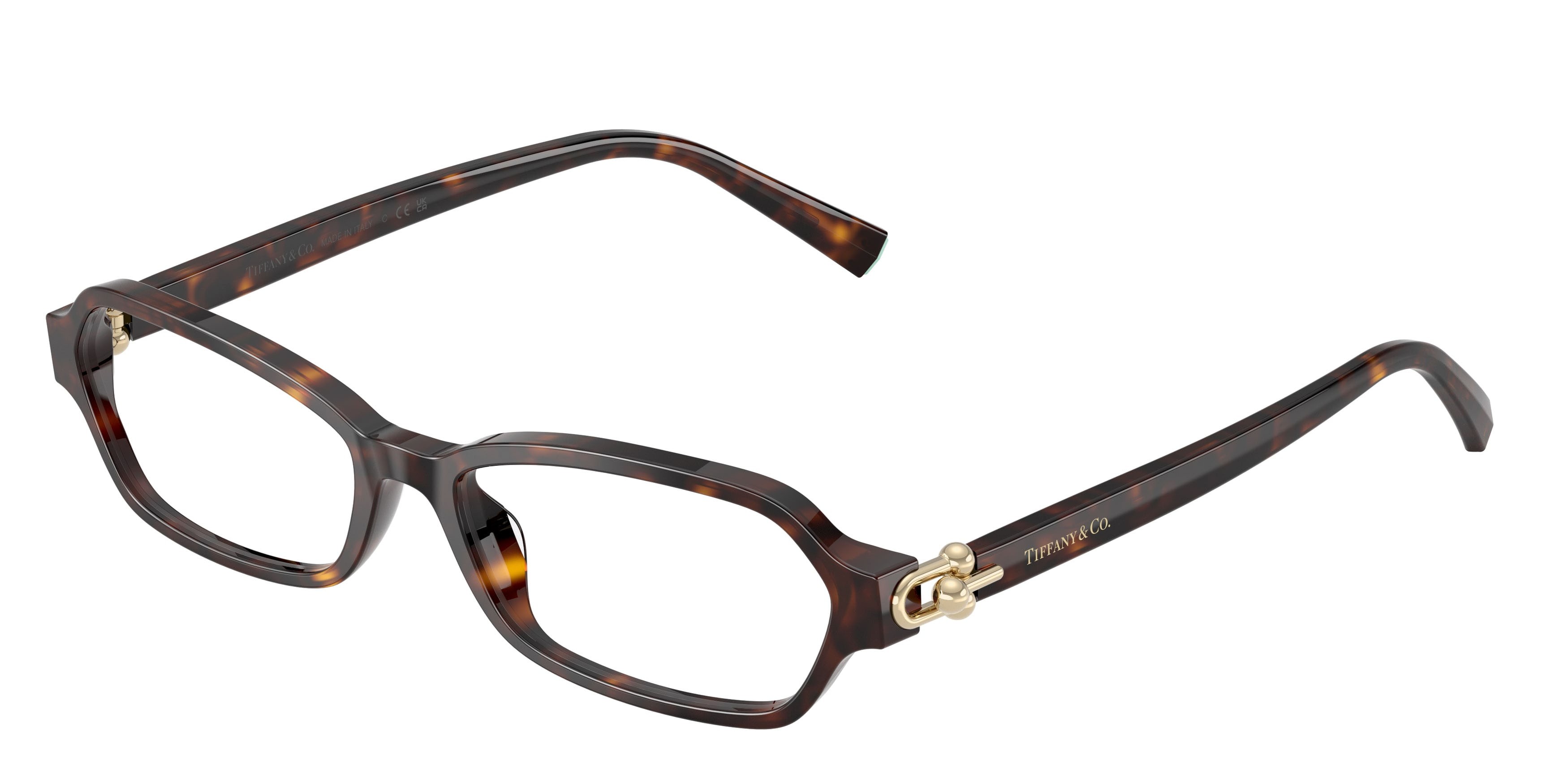 Eyeglasses Tiffany TF 2293U (8015) color havana shape irregular lenses lente demo