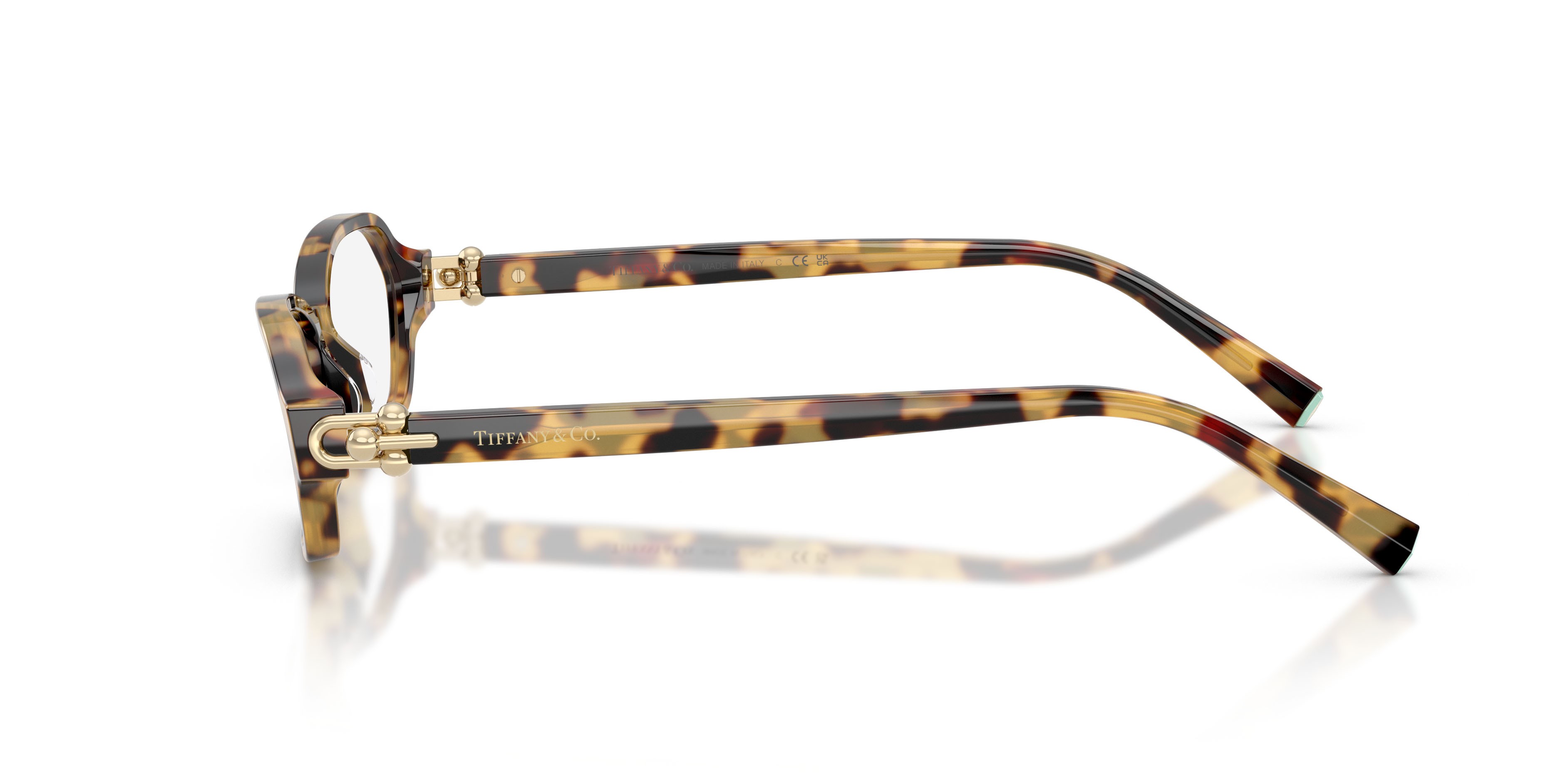 Eyeglasses Tiffany TF 2293U (8064) color havana dorato shape irregular lenses lente demo