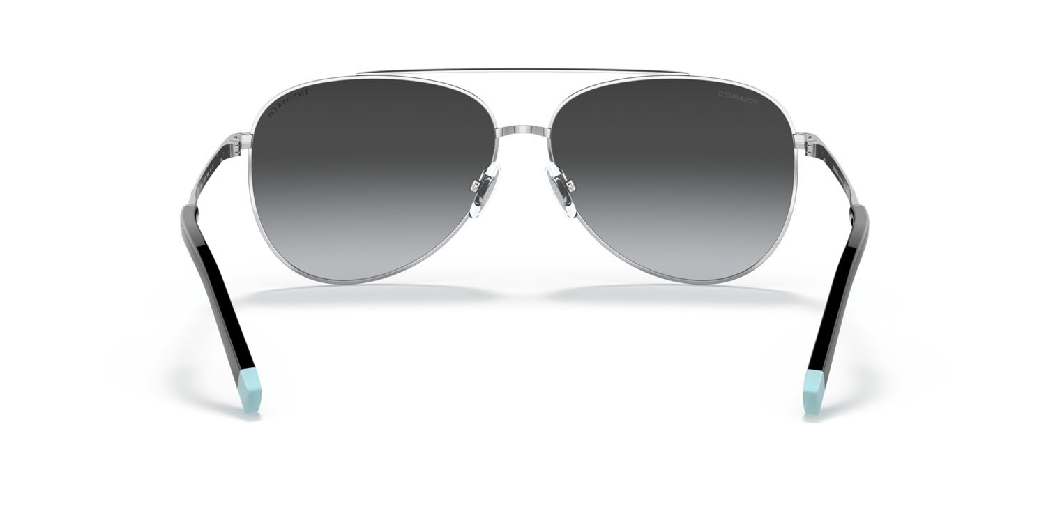 Sunglasses Tiffany TF 3074 (6001T3) color argento shape aviator lenses polarized grigia sfumata