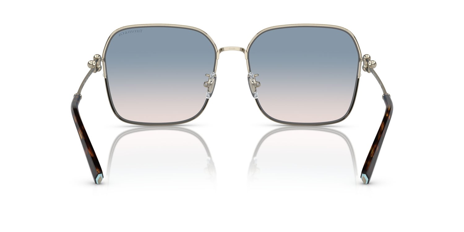 Sonnenbrillen Tiffany TF 3093D (619116) farbe oro pallido form quadratisch gläser marrone chiaro sfumato blu