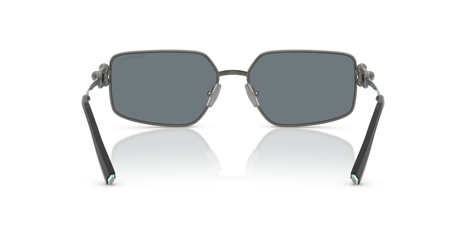 Sunglasses Tiffany TF 3111 (62266G) color rutenio shape rectangle lenses grigio nero specchiato