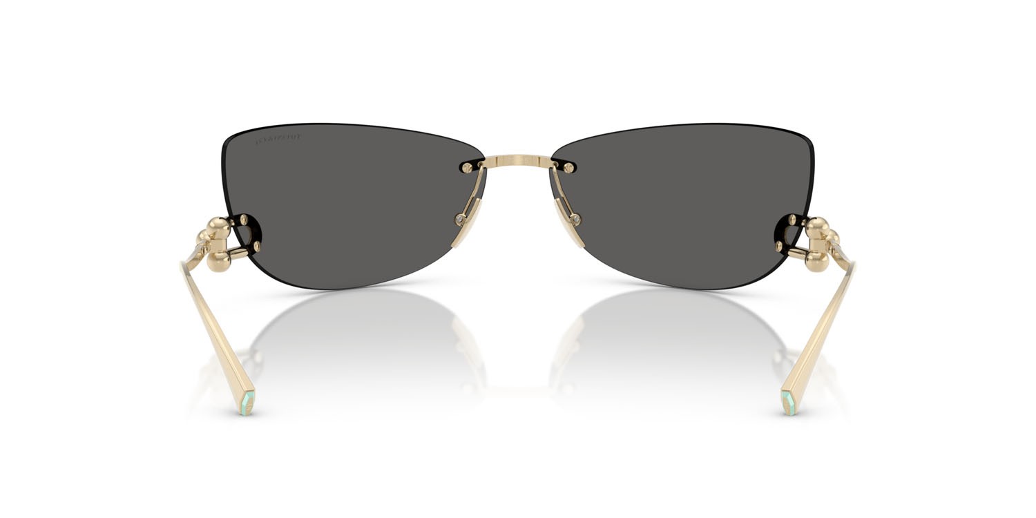 Sunglasses Tiffany TF 3112K (6220S4) color placcato oro pallido shape irregular lenses grigio scuro
