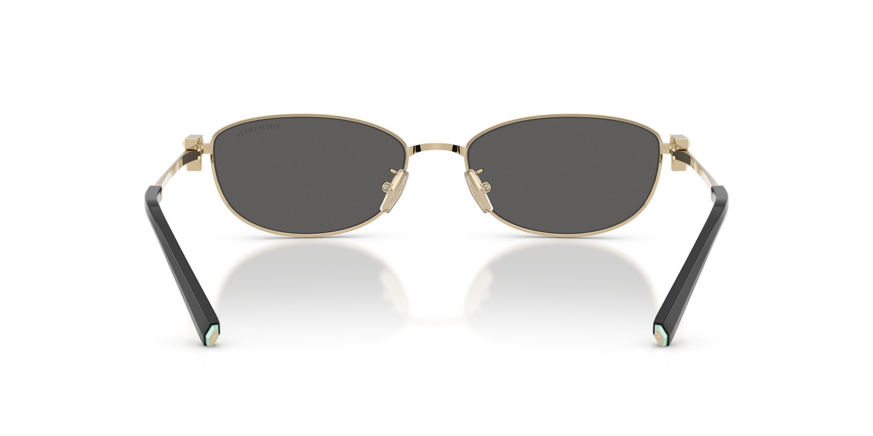 Occhiali da sole Tiffany TF 3115 (6021S4) colore oro pallido forma ovale lenti grigio scuro