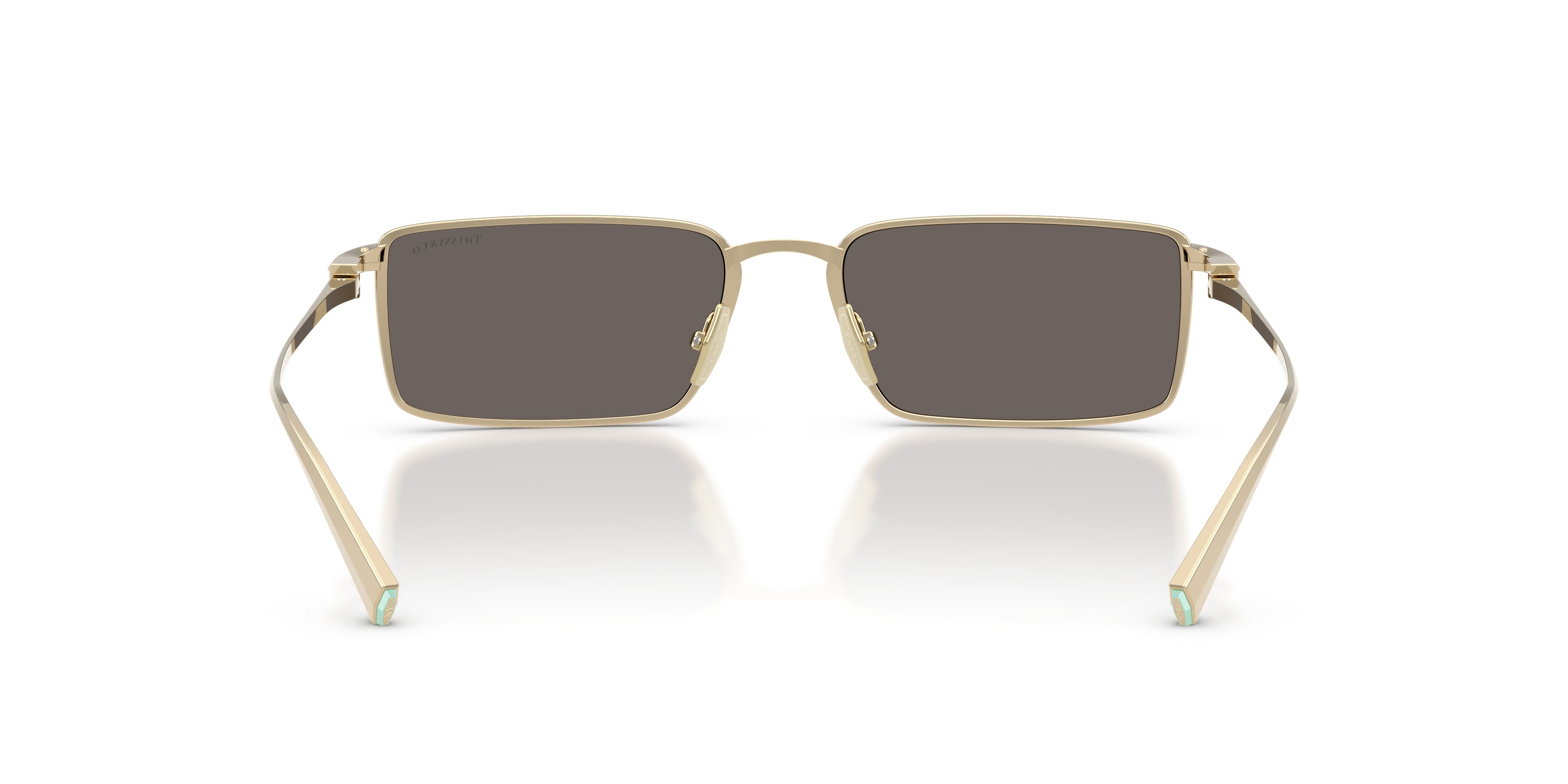 Sunglasses Tiffany TF 3121KB (6220B1) color placcato oro pallido shape rectangle lenses grigio scuro