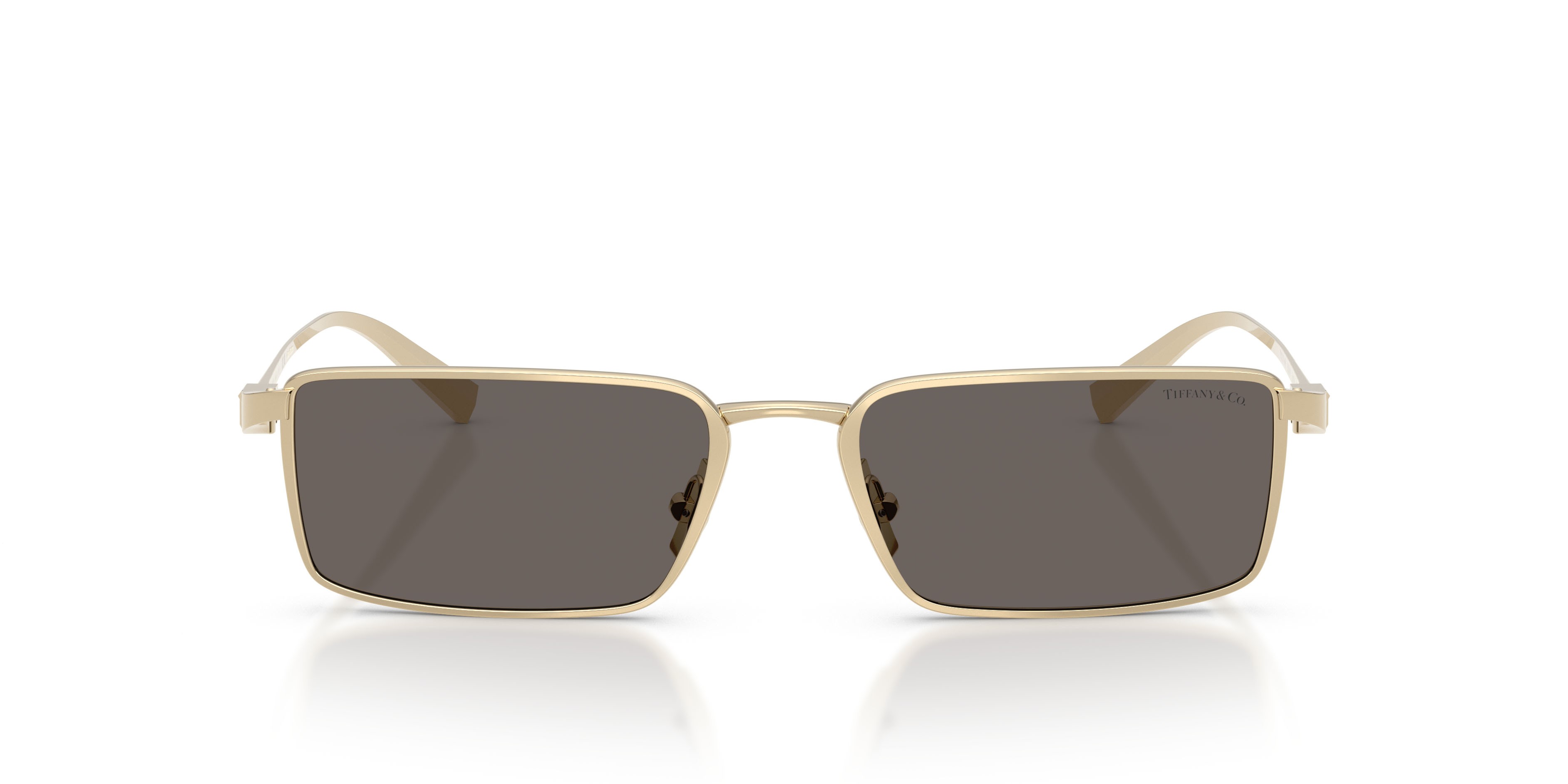 Sunglasses Tiffany TF 3121KB (6220B1) color placcato oro pallido shape rectangle lenses grigio scuro