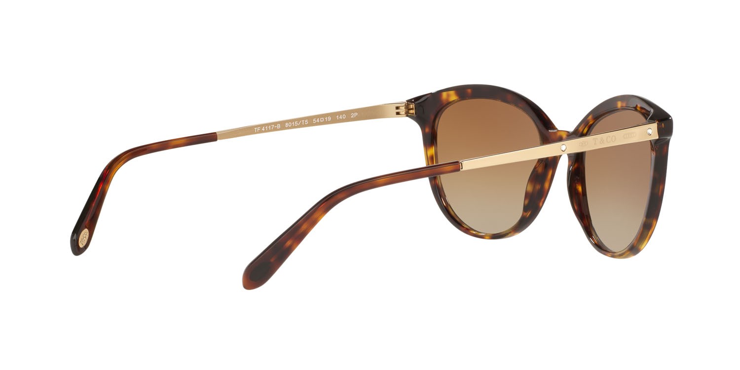 Sonnenbrillen Tiffany TF 4117B (8015T5) farbe havana form pantos gläser polarizzata marrone sfumato