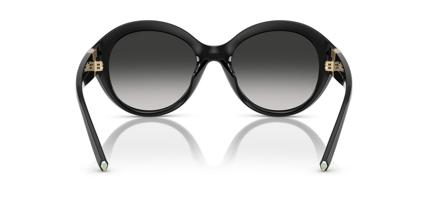 Sunglasses Tiffany TF 4227BU (80013C) color nero shape round lenses sfumato grigio