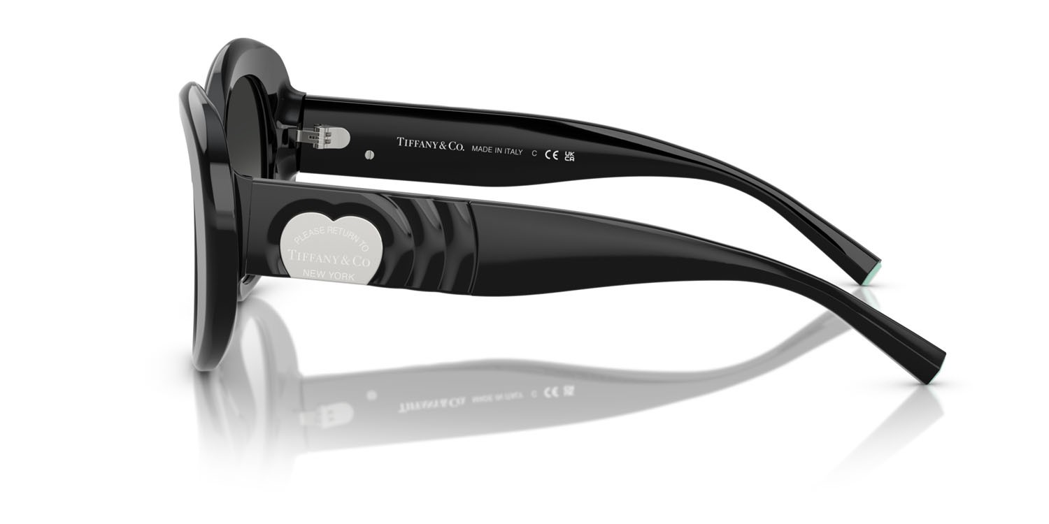 Occhiali da sole Tiffany TF 4228 (80013C) colore nero forma rotondo lenti sfumato grigio