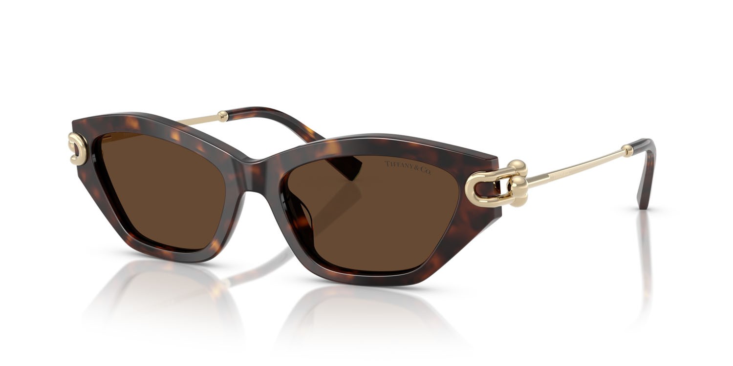 Sunglasses Tiffany TF 4231U (80153G) color havana shape cat eye lenses marrone chiaro